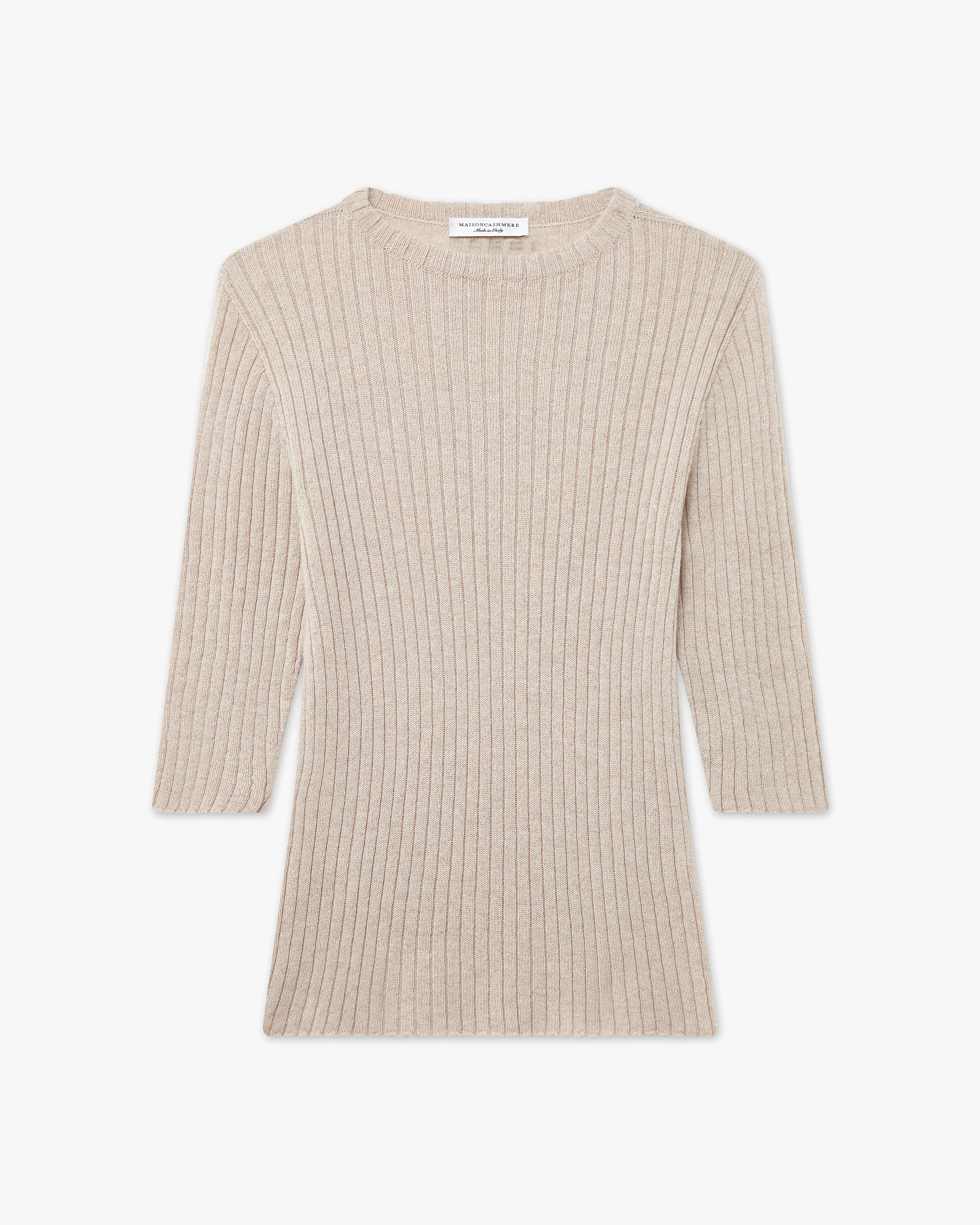 Brera 3/4 Sleeves Sweater - Beige Cashmere