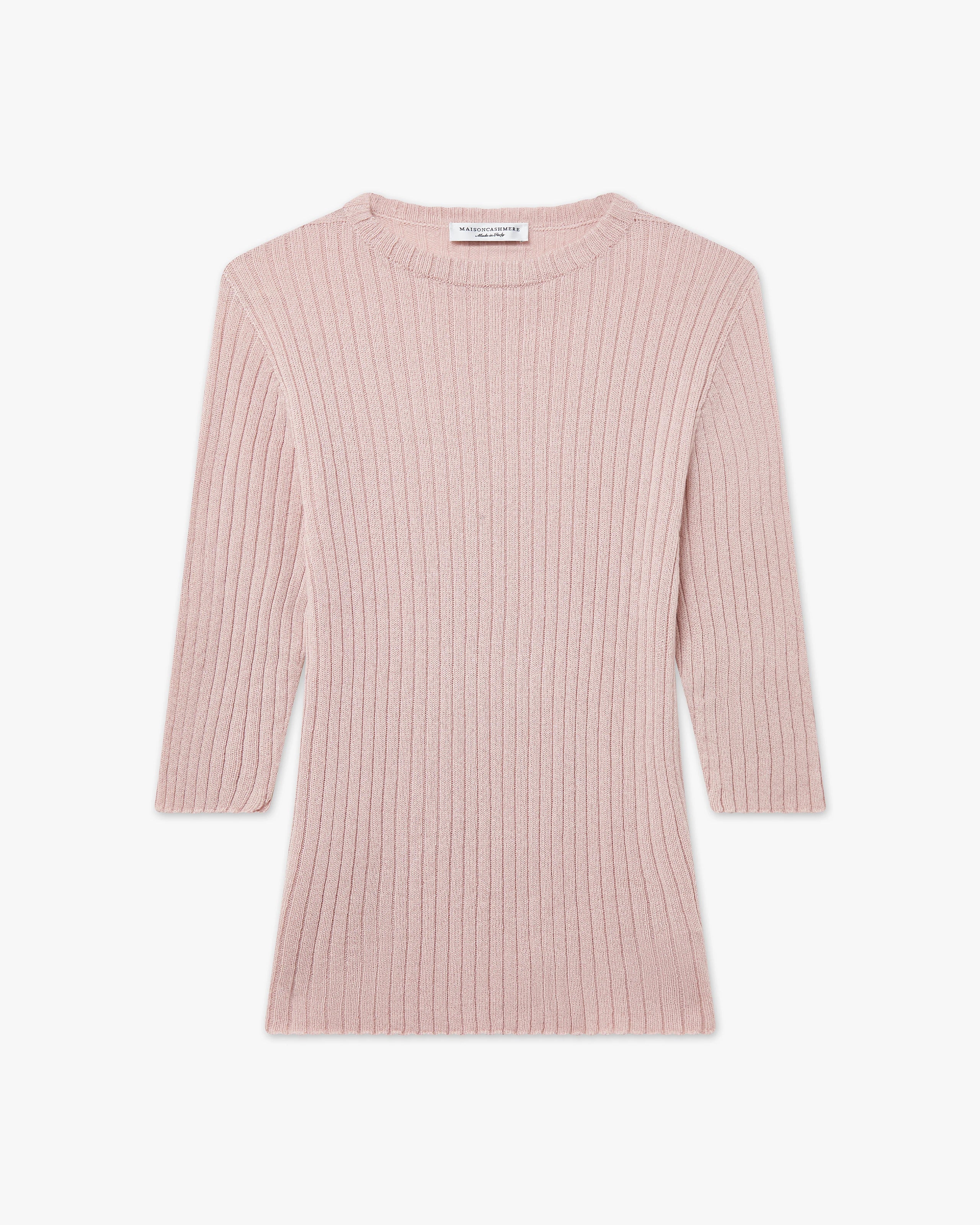 Brera 3/4 Sleeves Sweater - Rose Cashmere
