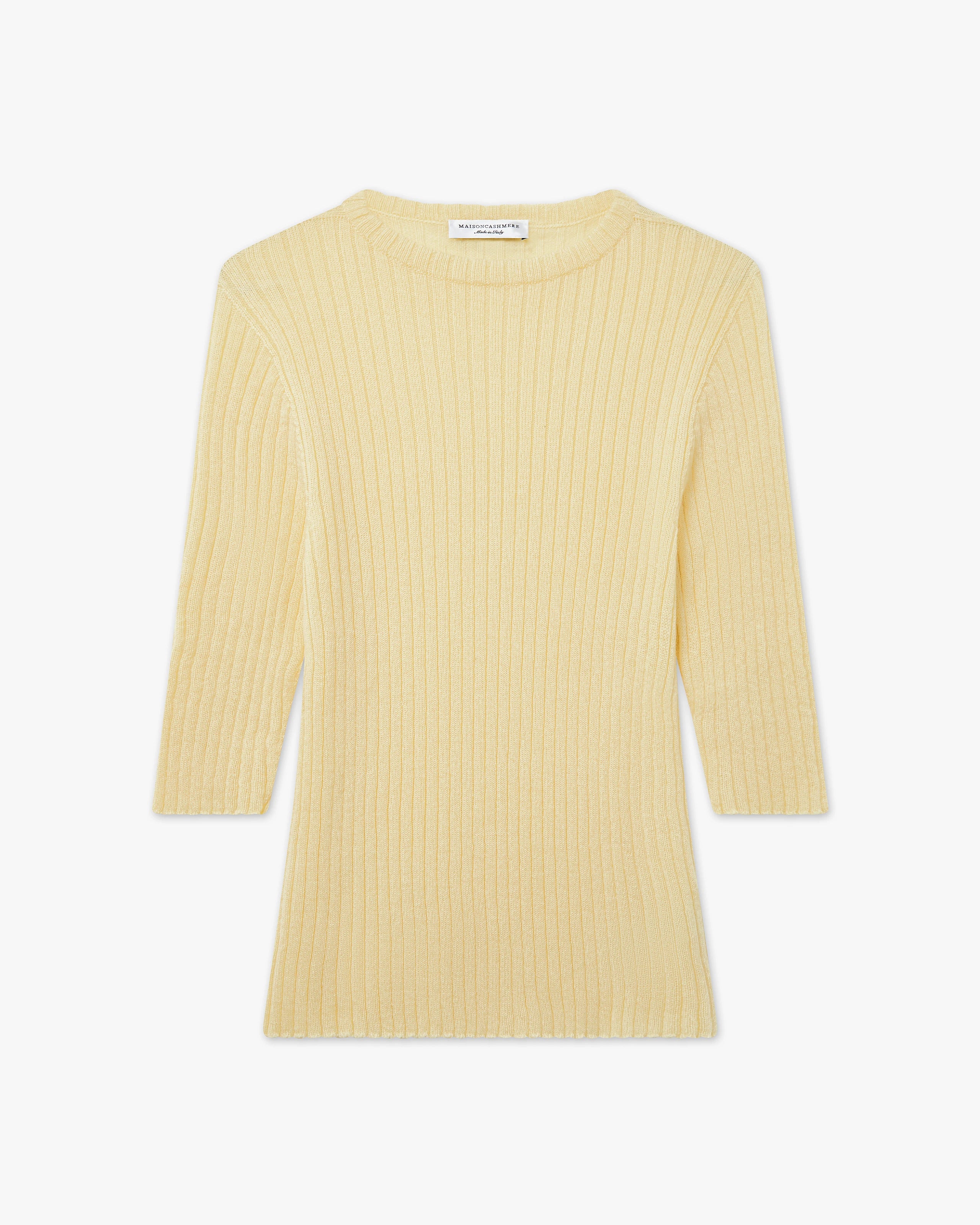 Brera 3/4 Sleeves Sweater - Yellow Cashmere