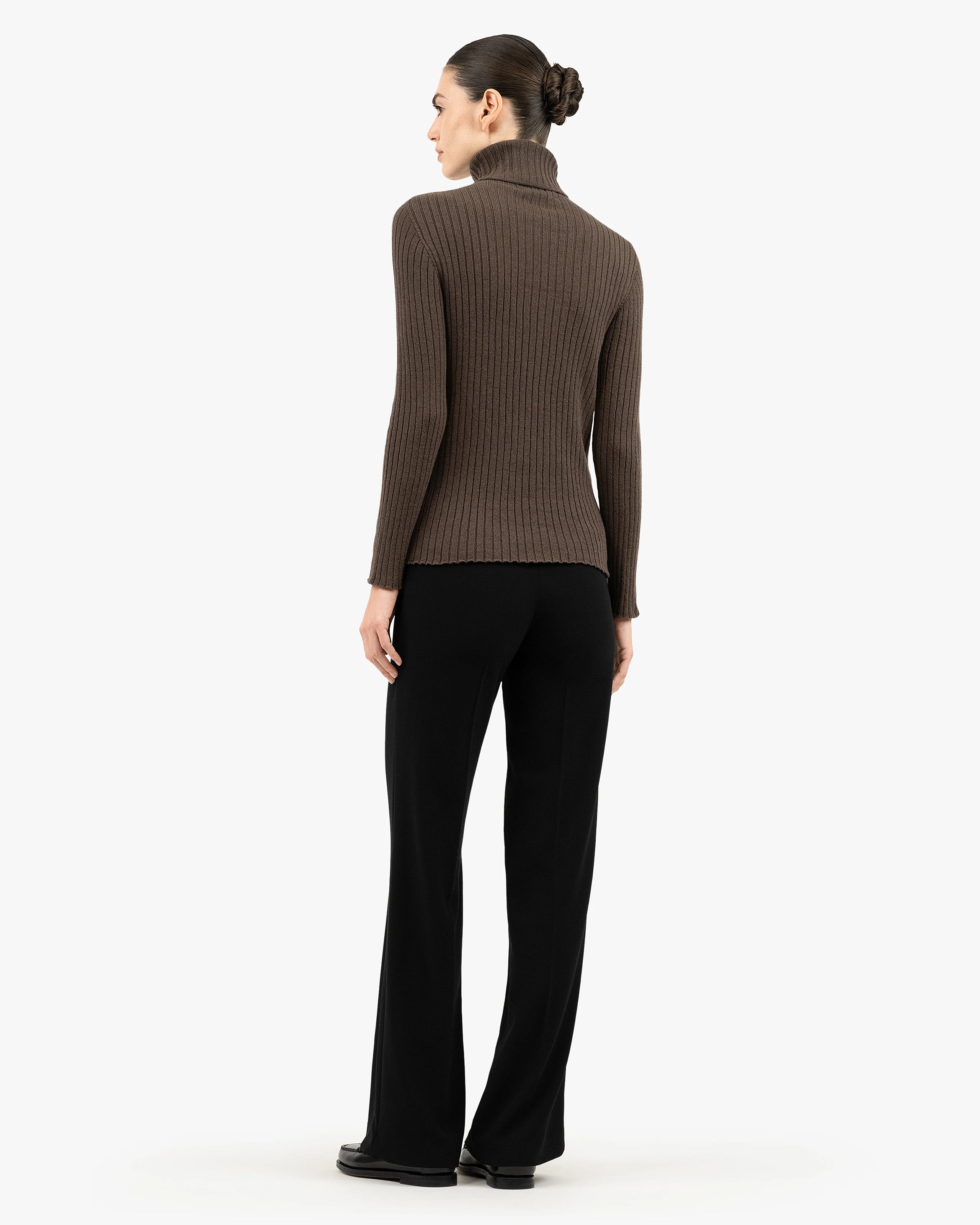 Women's Brera Turtleneck Sweater - Brown Cashmere