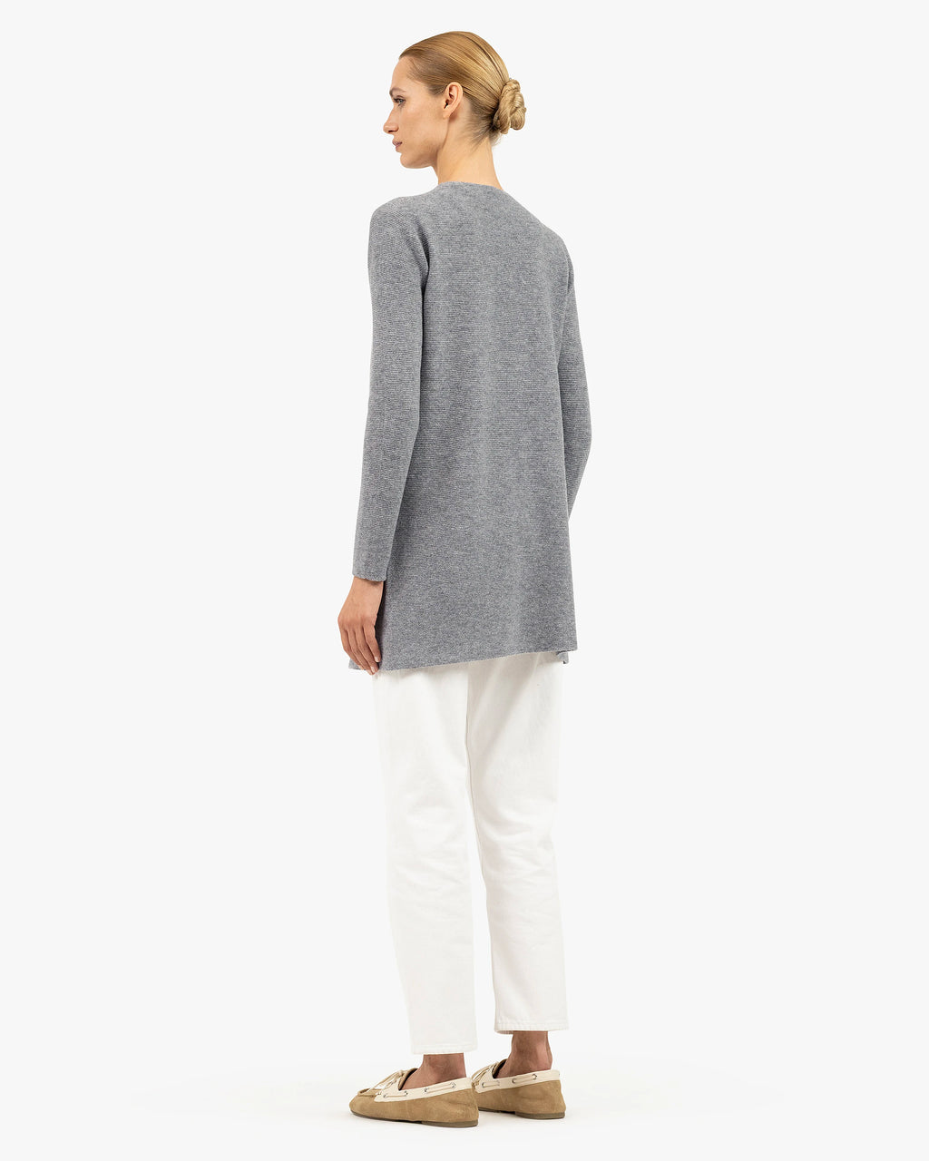 Soffio Cardigan - Medium Grey Cashmere
