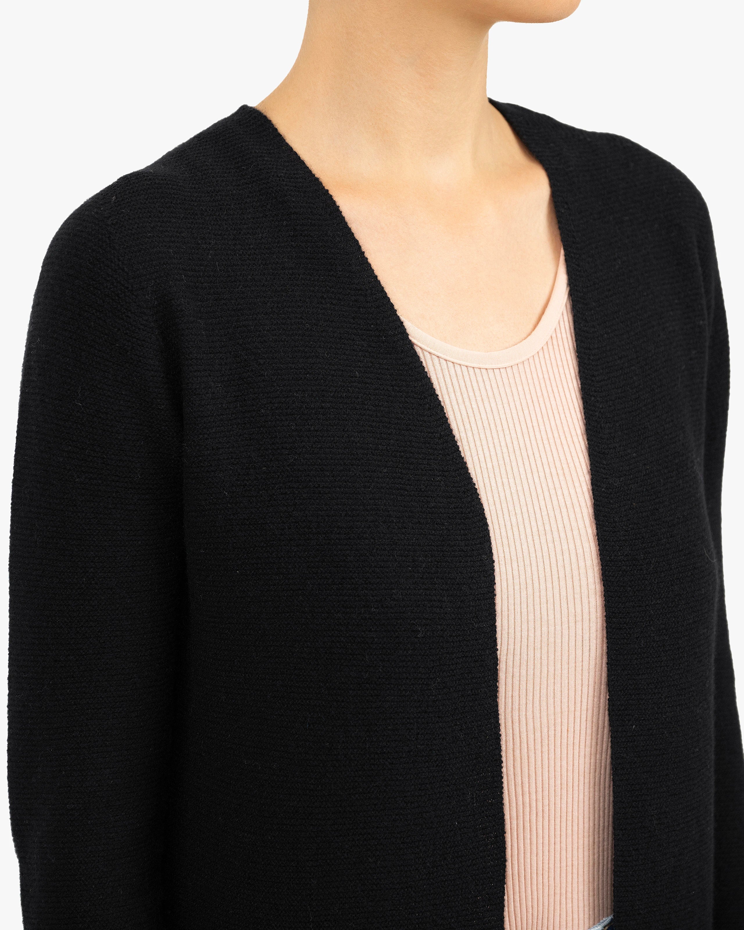 Soffio Cardigan - Black Cashmere