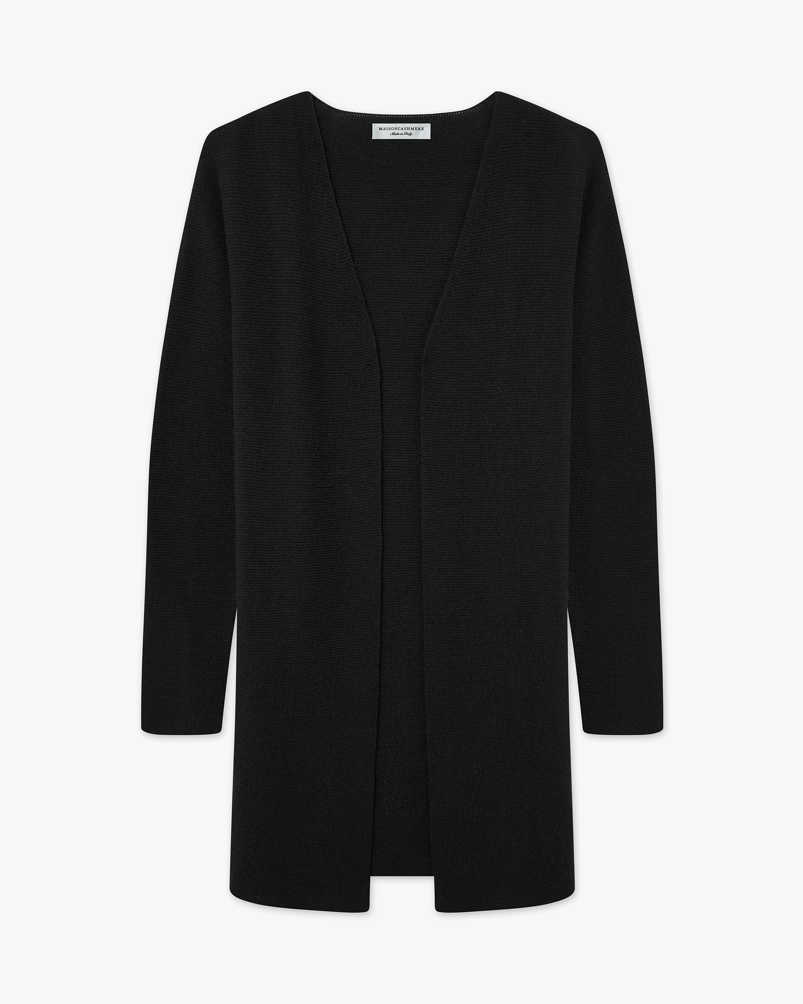 Soffio Cardigan - Black Cashmere
