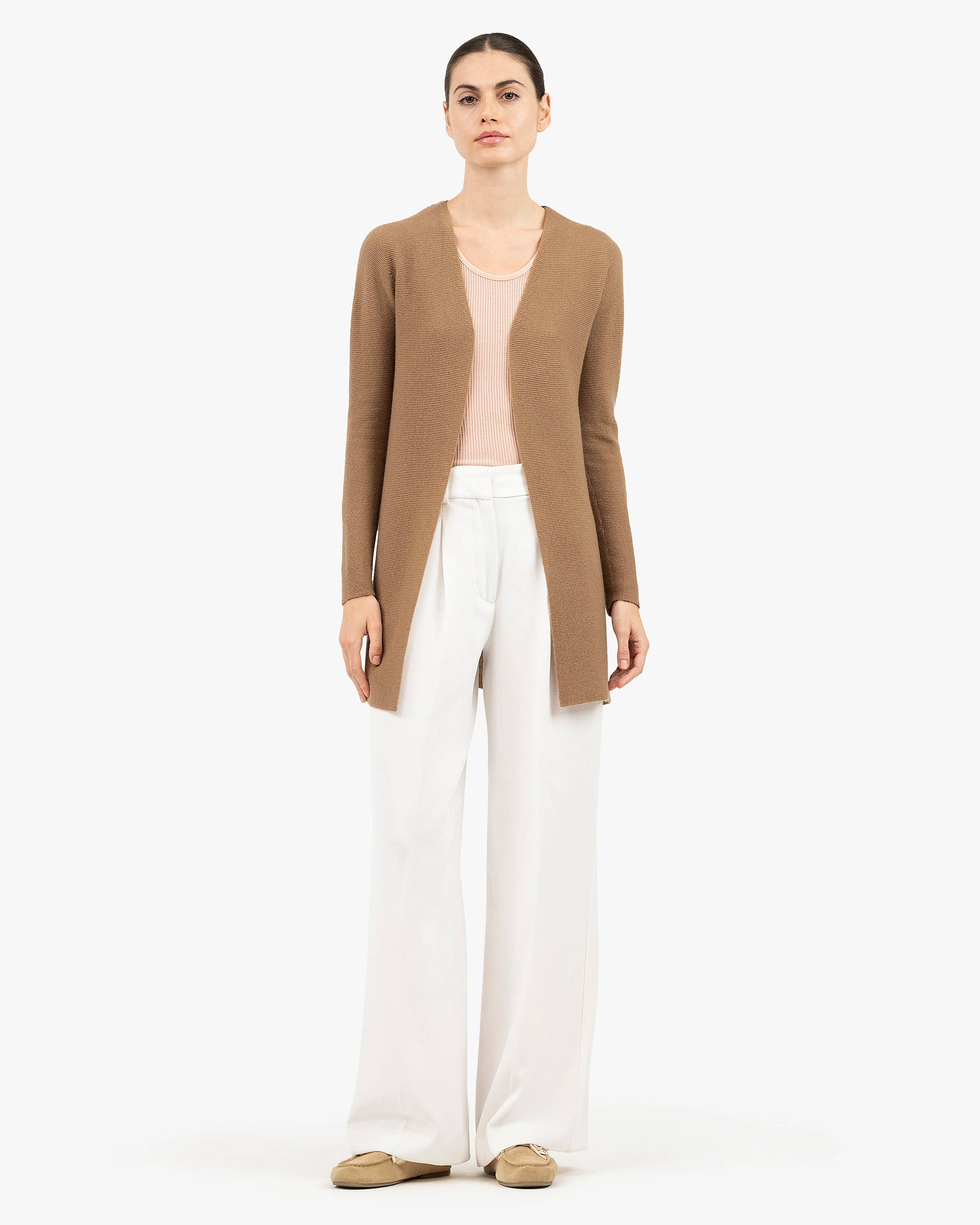 Soffio Cardigan - Camel Cashmere
