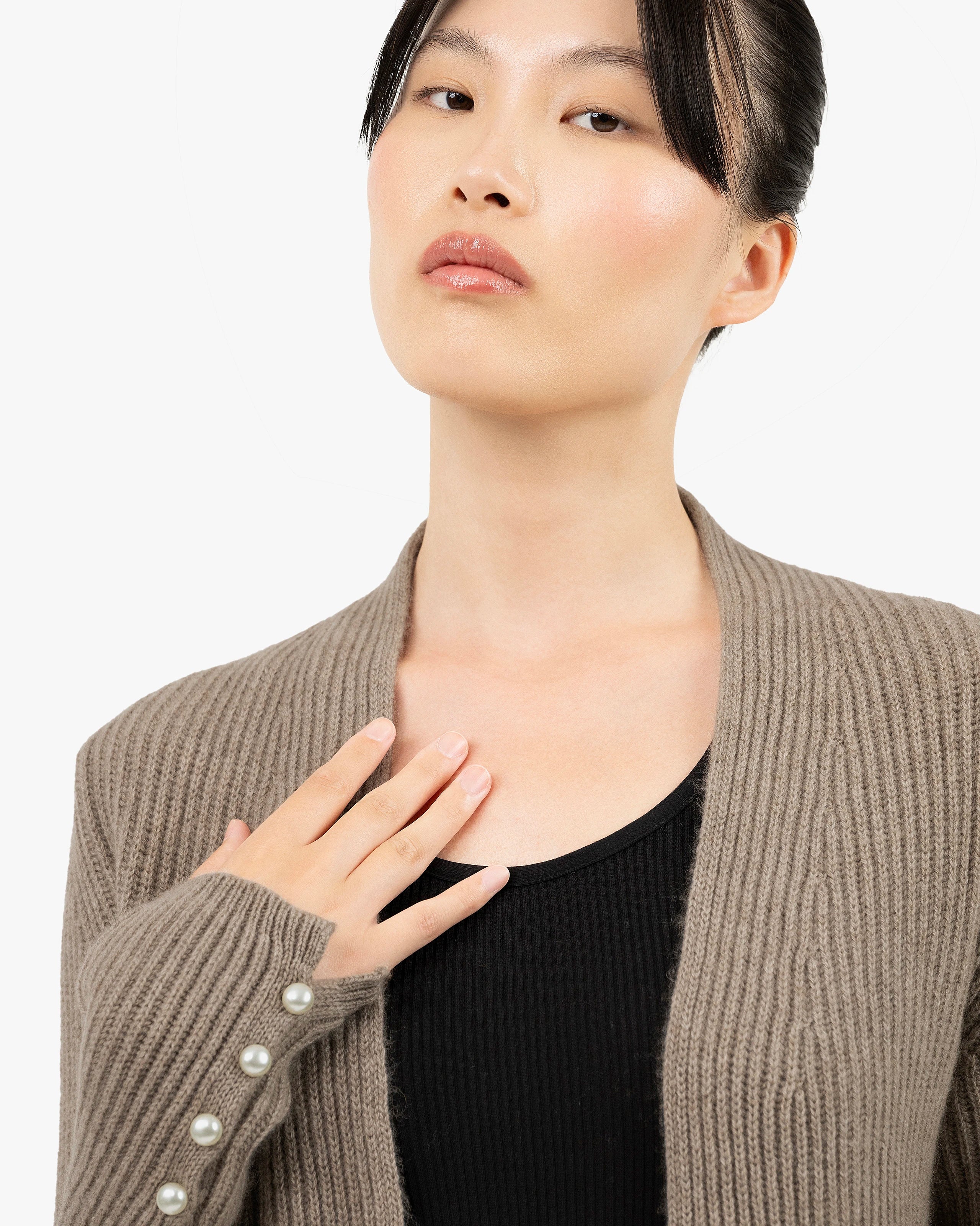 Sorapis Cardigan - Taupe Cashmere