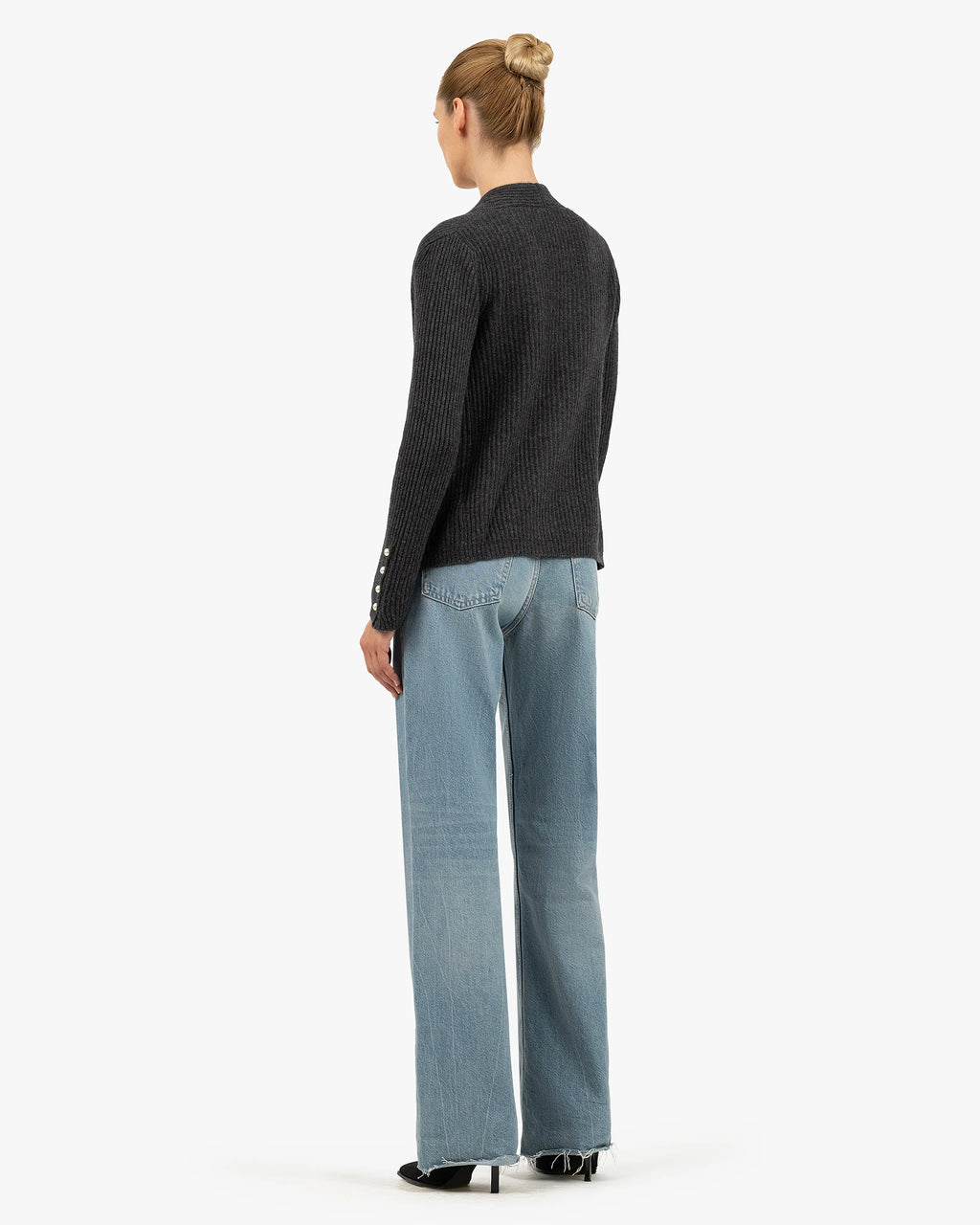 Sorapis Cardigan - Charcoal Cashmere