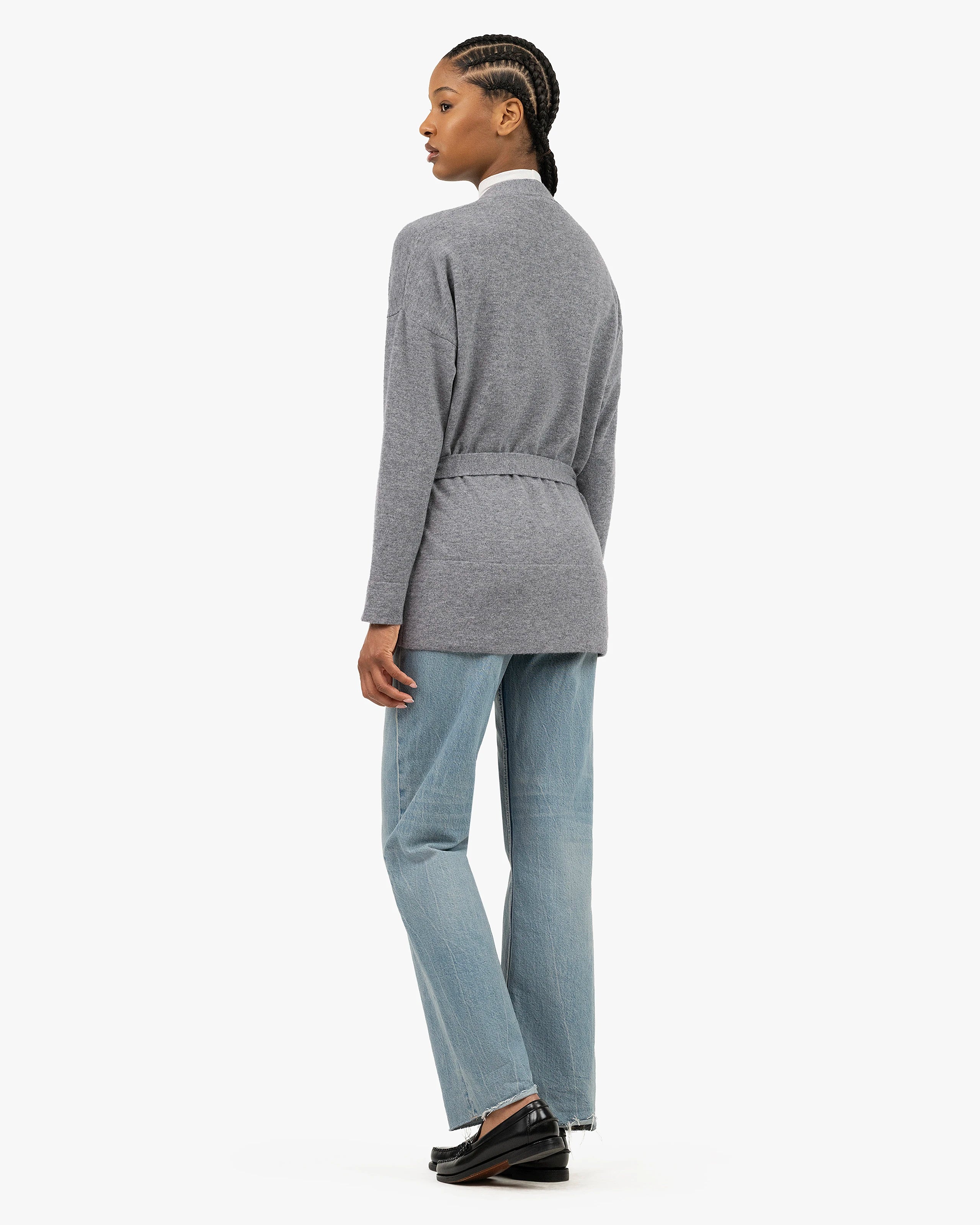 Women's Velia Cardigan - Medium Grey Cashmere