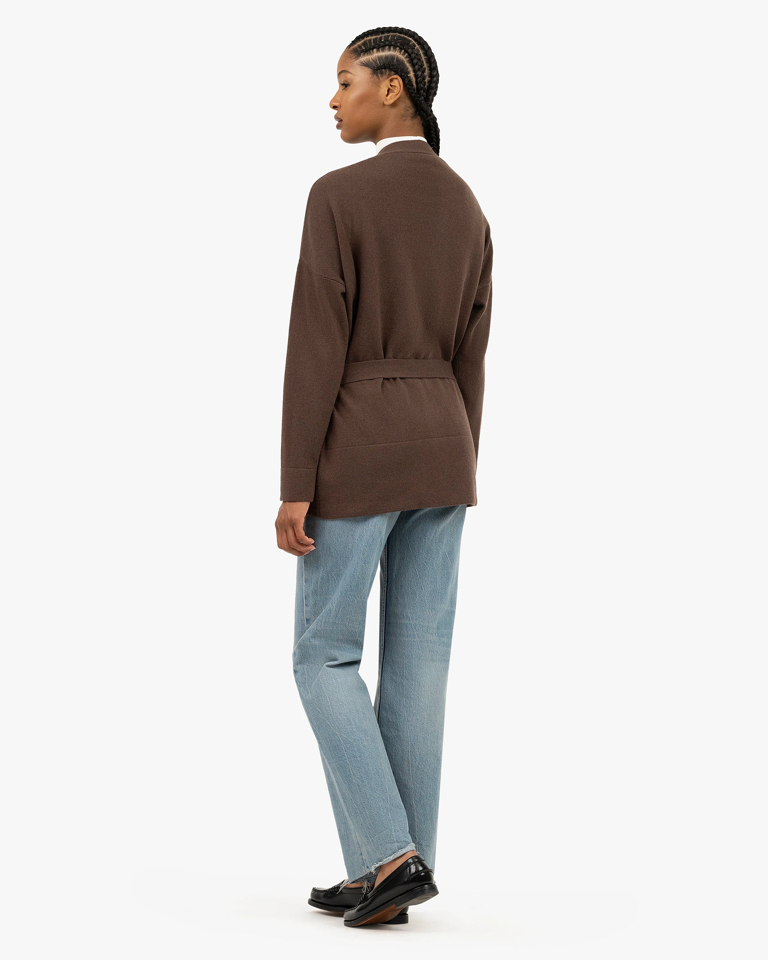 Women's Velia Cardigan - Brown Cashmere