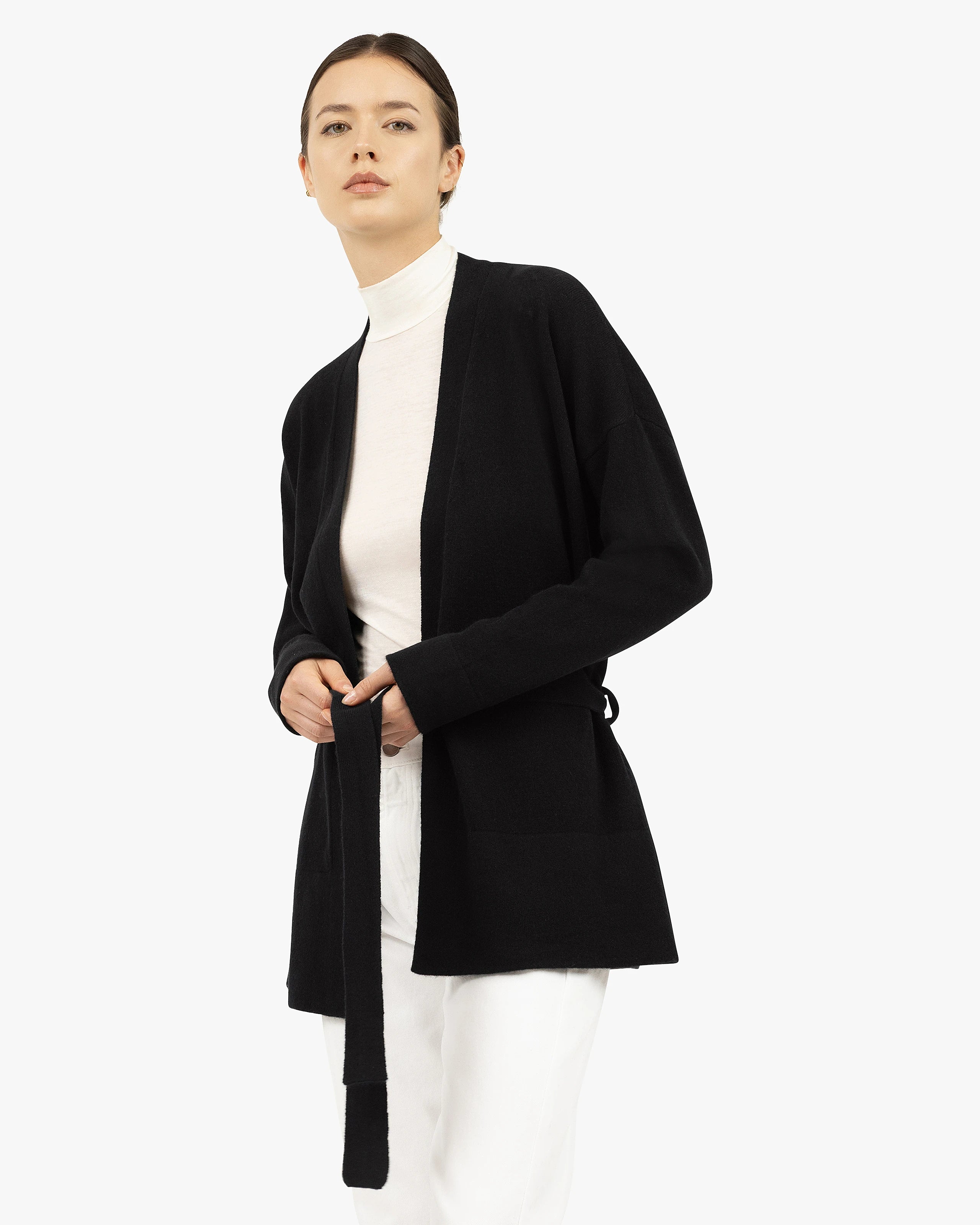 Women's Velia Cardigan - Black Cashmere