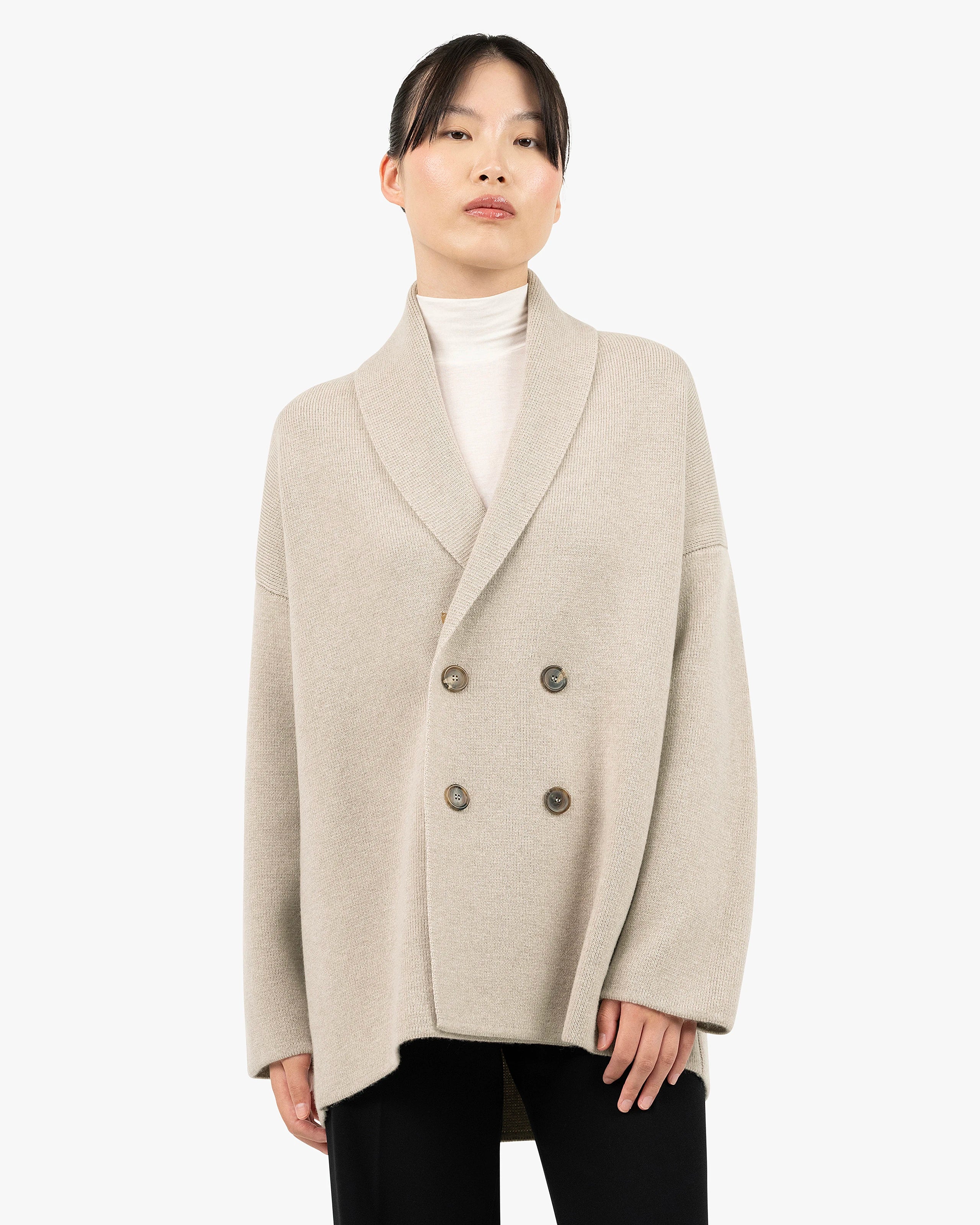 Women's Rialto Coat Cardigan - Beige Cashmere