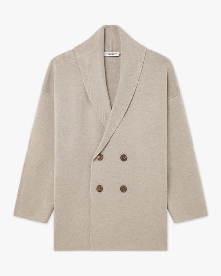 Women's Rialto Cashmere Coat Cardigan Beige MaisonCashmere