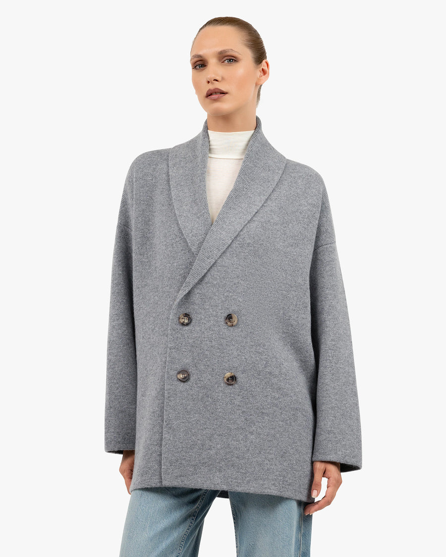 Women's Rialto Coat Cardigan - Medium Grey Cashmere