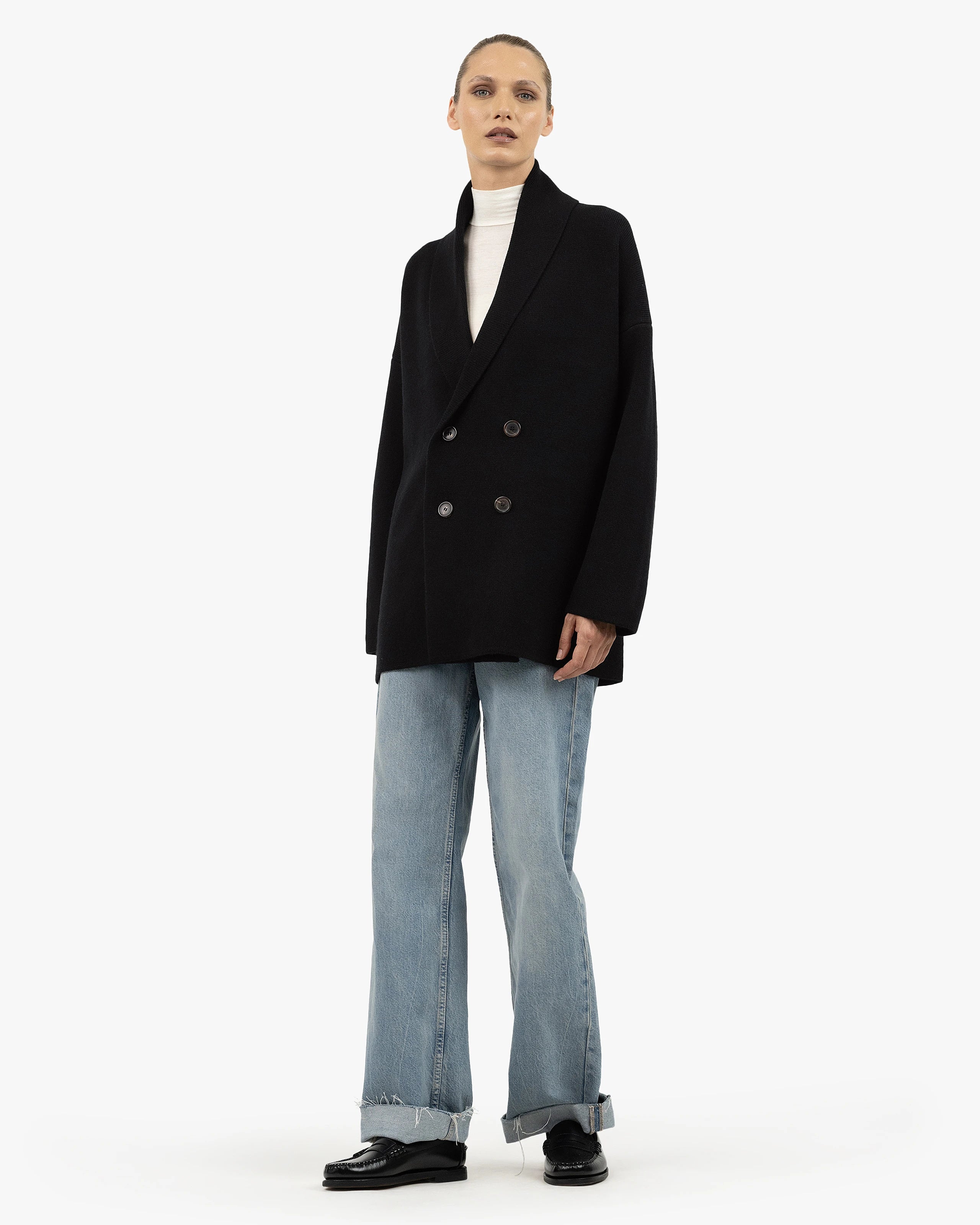 Women's Rialto Coat Cardigan - Black Cashmere
