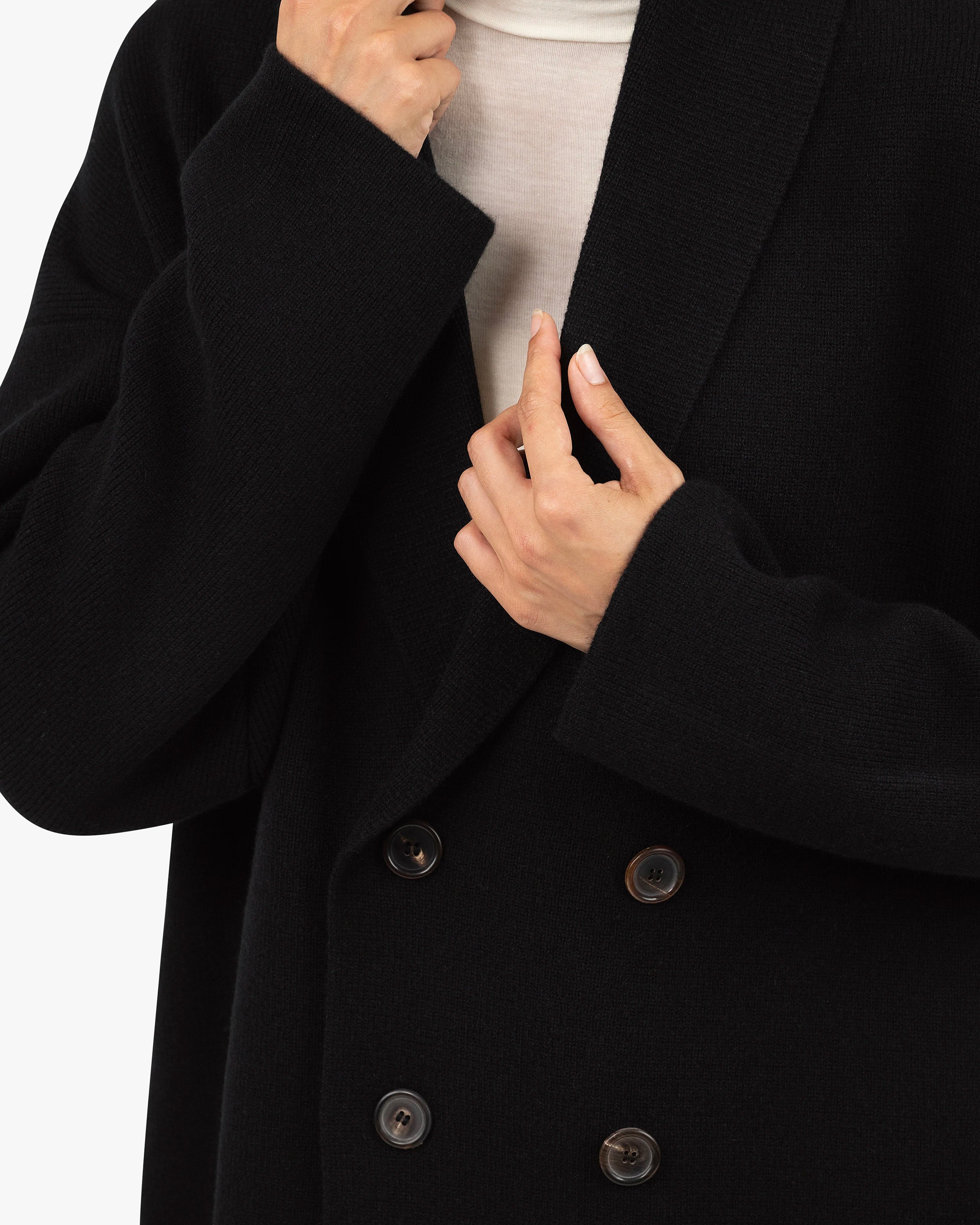 Women's Rialto Coat Cardigan - Black Cashmere