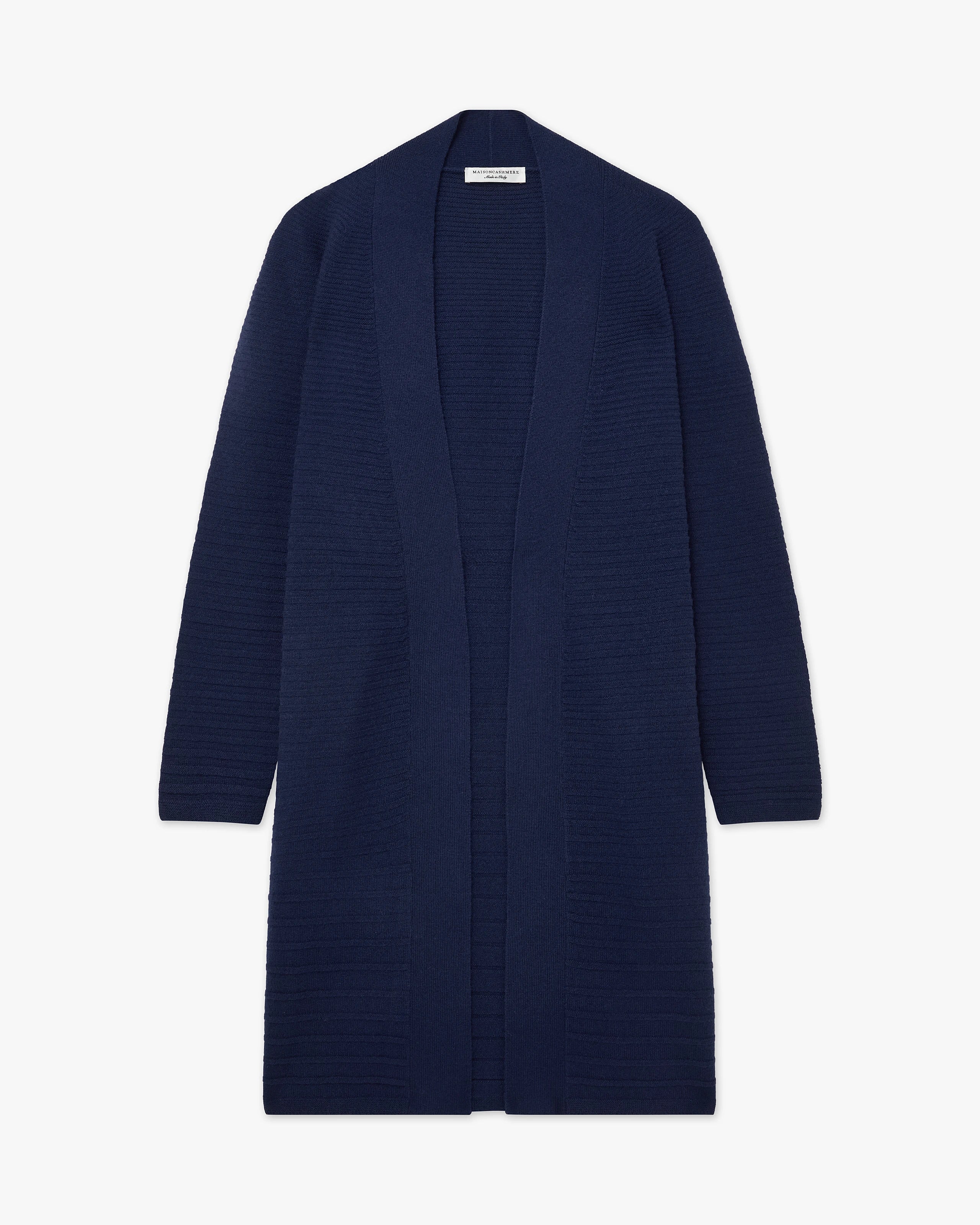 Degradé Ribbed Cardigan - Blue Cashmere
