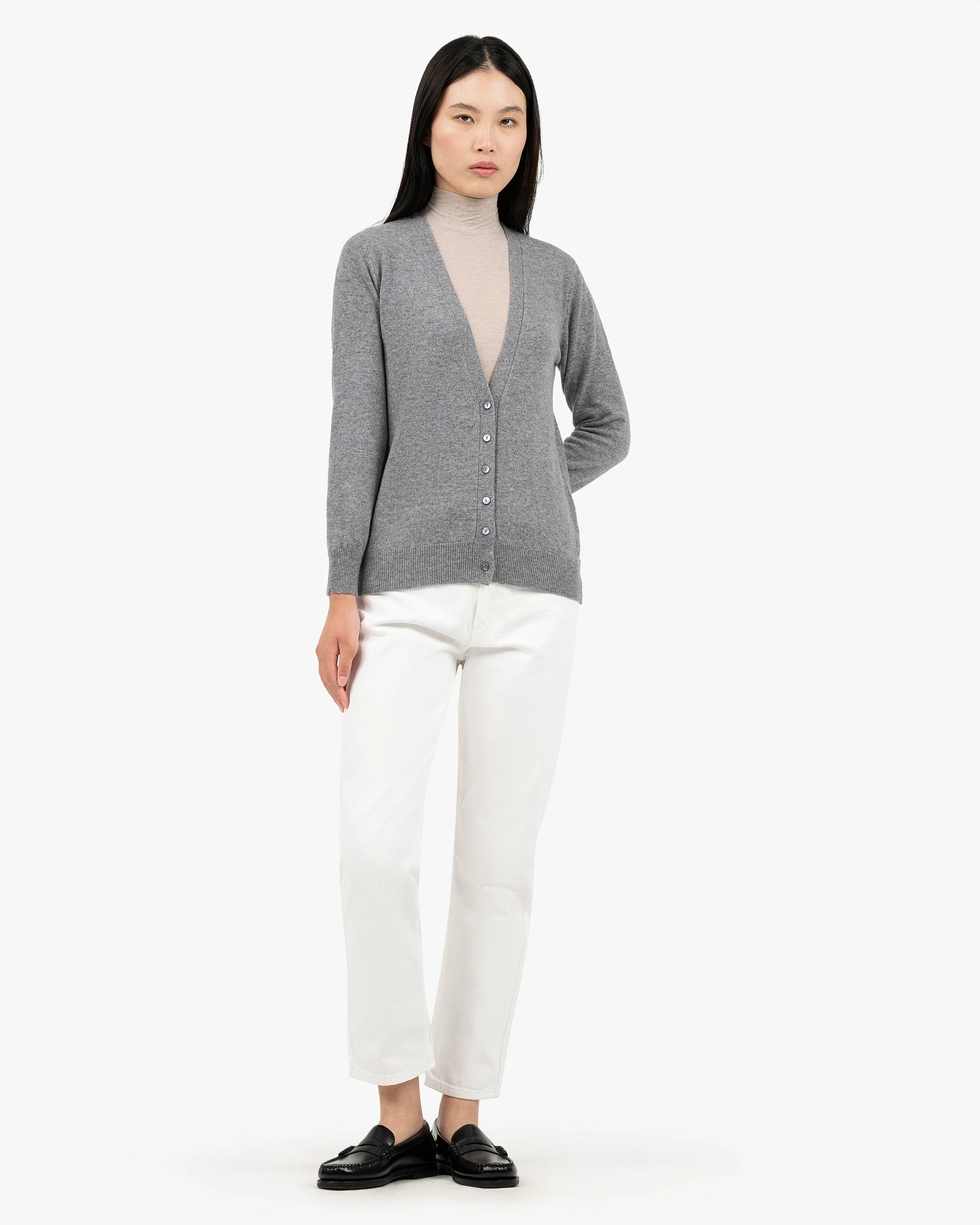 Cardigan Twin Set Cachemire Femme Cardigan En Cachemire Gris Clair
