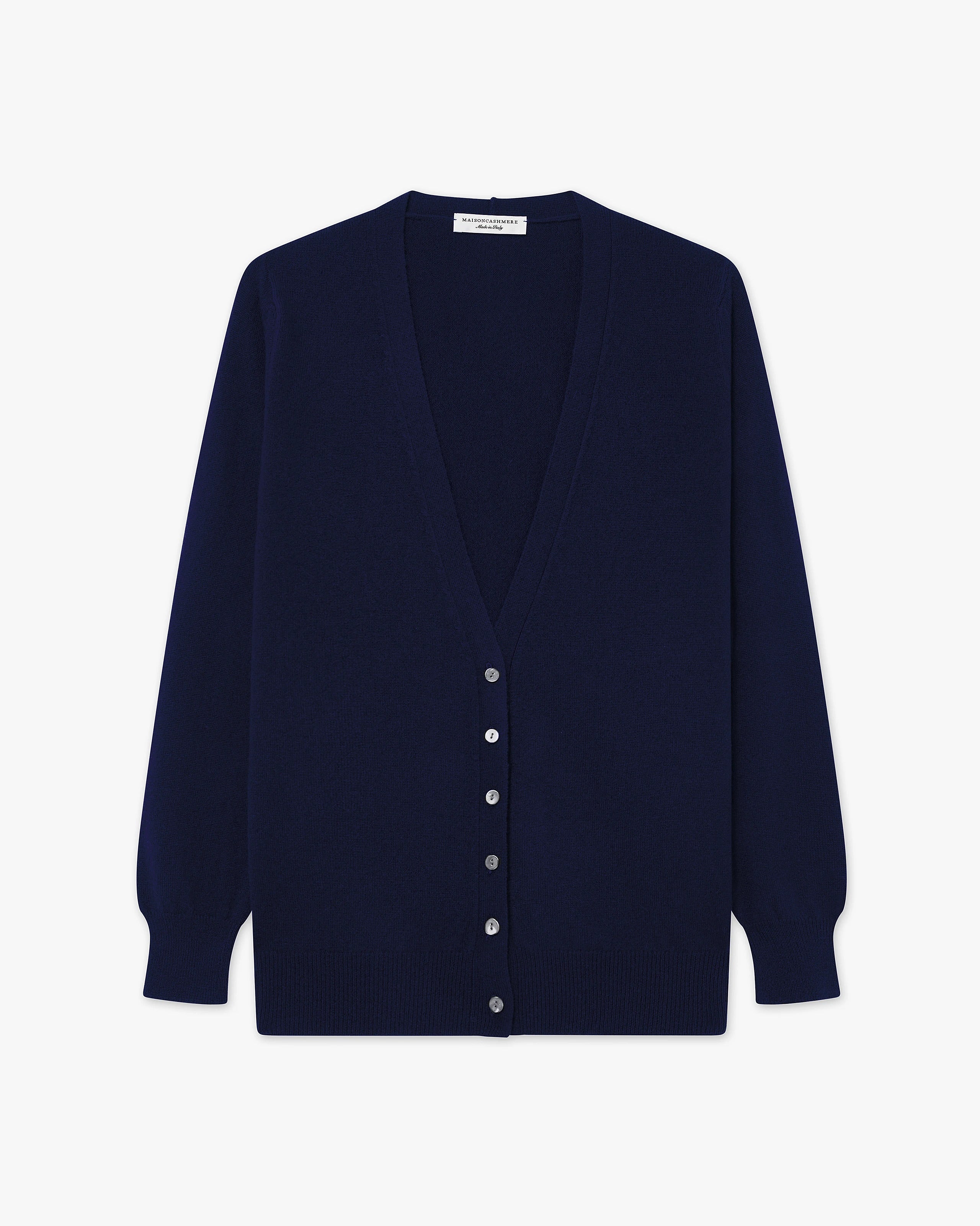Women's Essential V-Neck Cardigan - Blue Cashmere