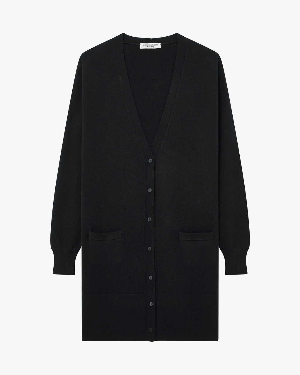 Essential Long Cardigan - Black Cashmere