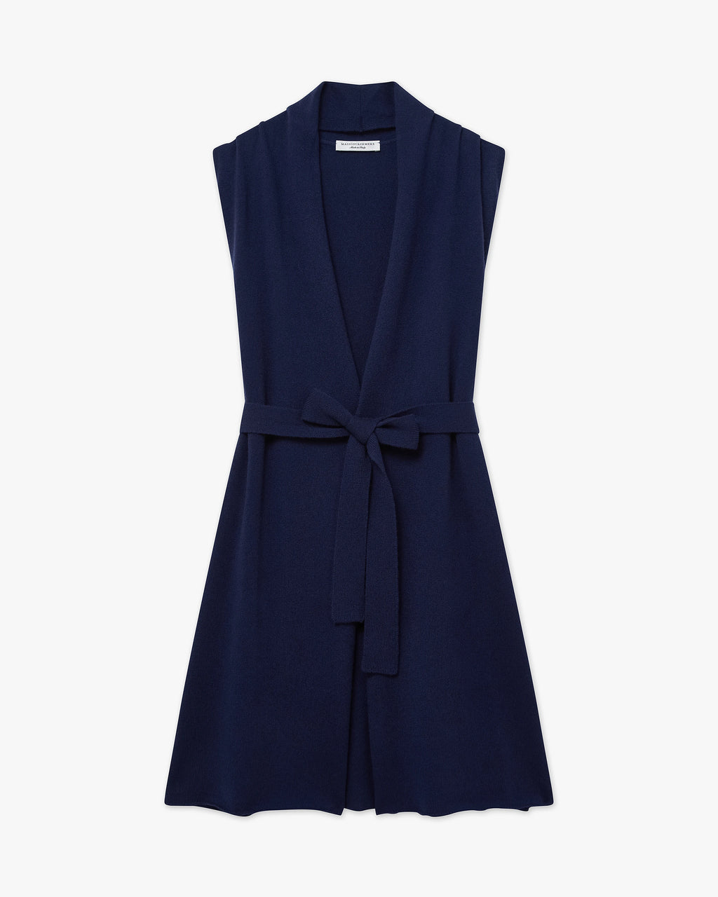 Essential Sleeveless Cardigan - Blue Cashmere