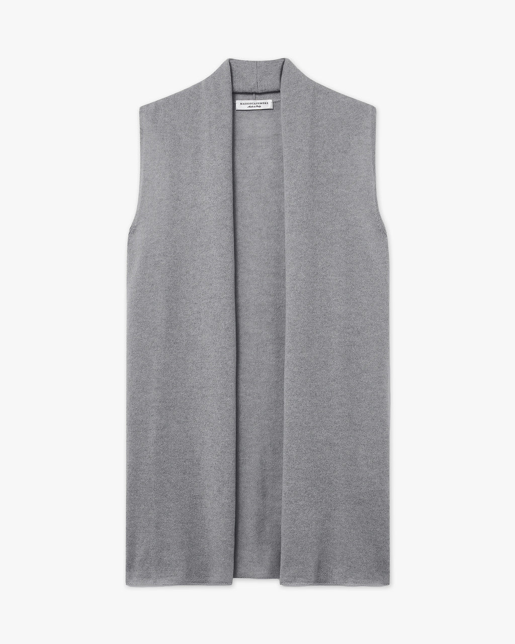 Essential Sleeveless Cardigan - Medium Grey Cashmere