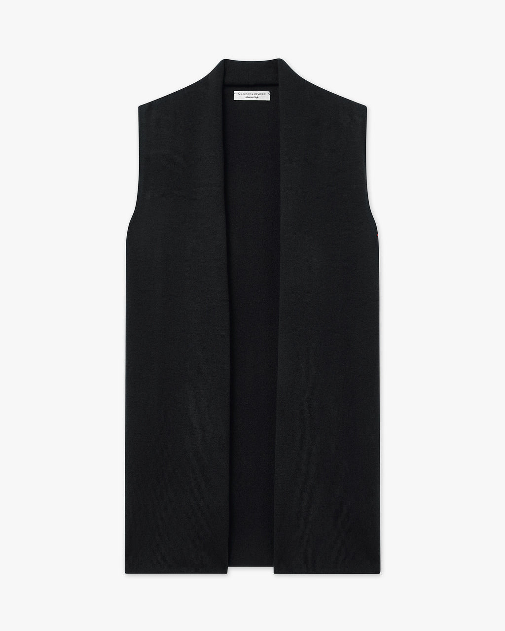 Essential Sleeveless Cardigan - Black Cashmere
