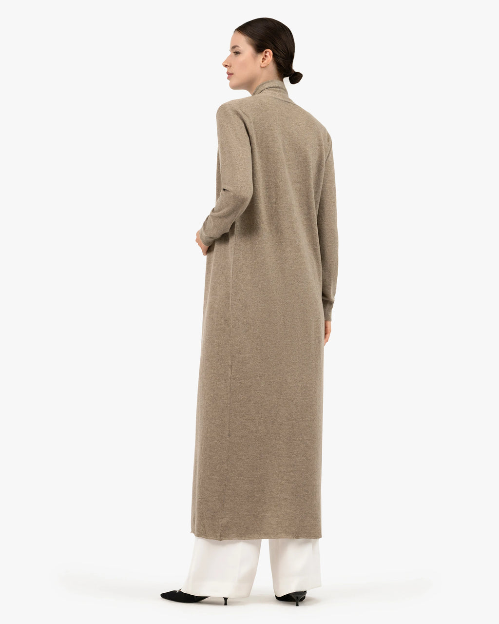 Stresa Long Cardigan - Taupe Cashmere