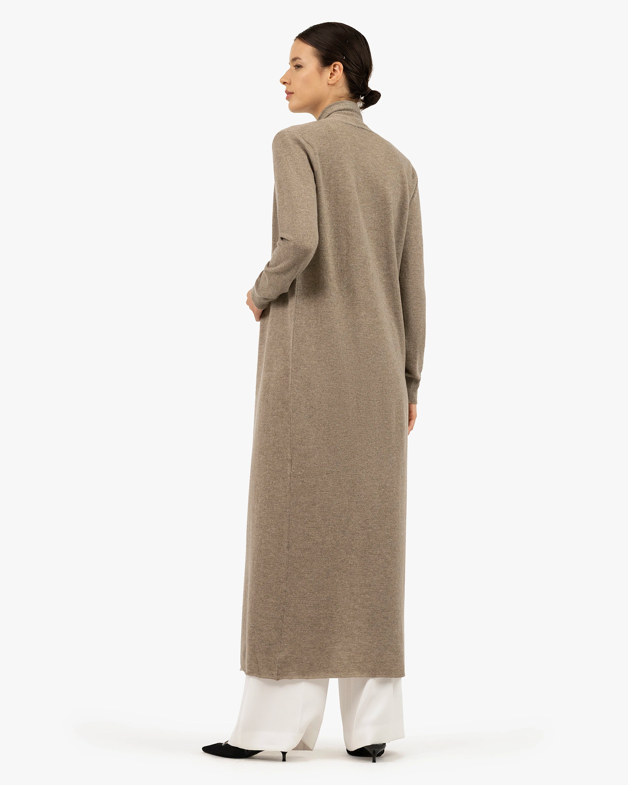 Stresa Long Cardigan - Taupe Cashmere