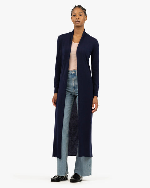 Stresa Long Cardigan - Blue Cashmere