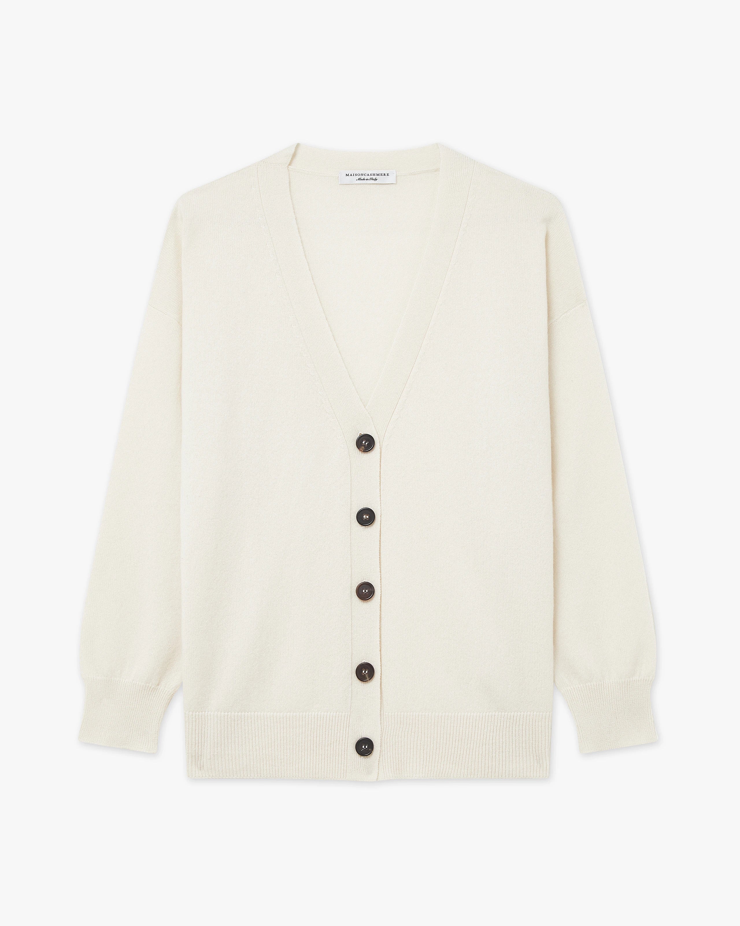 Women's Velia Maxi Cashmere Cardigan - White | MaisonCashmere