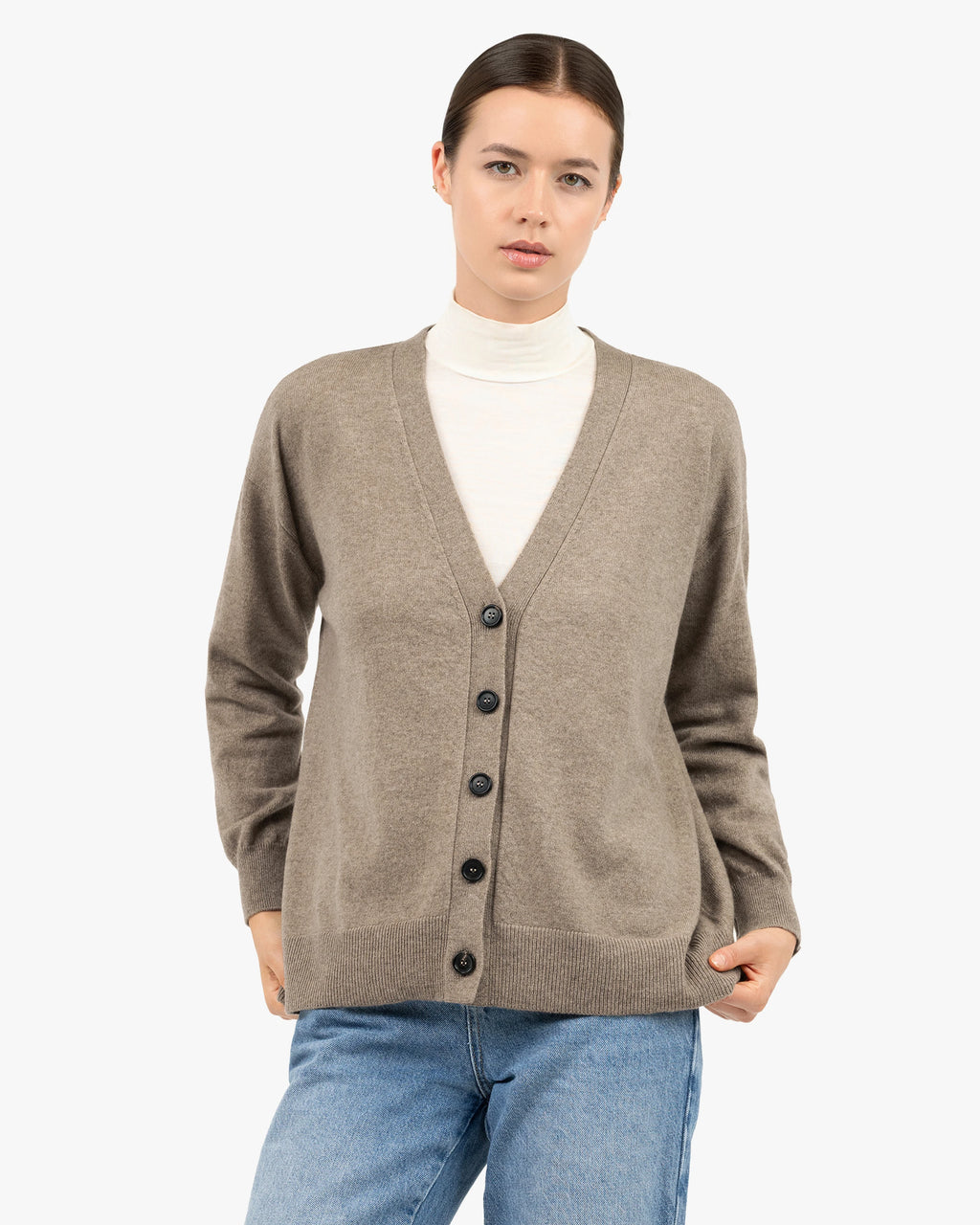 Velia Maxi Cardigan - Taupe Cashmere