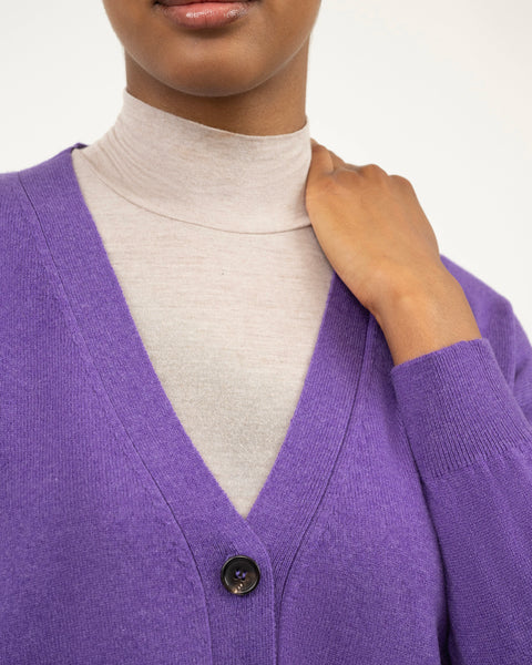 Velia Maxi Cardigan - Purple Cashmere