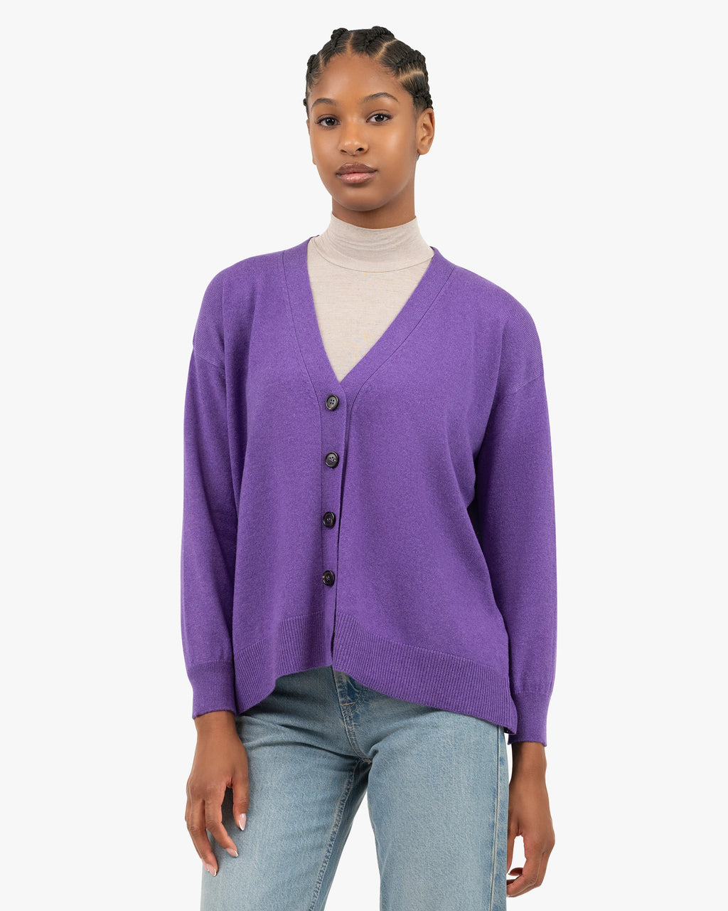 Velia Maxi Cardigan - Purple Cashmere