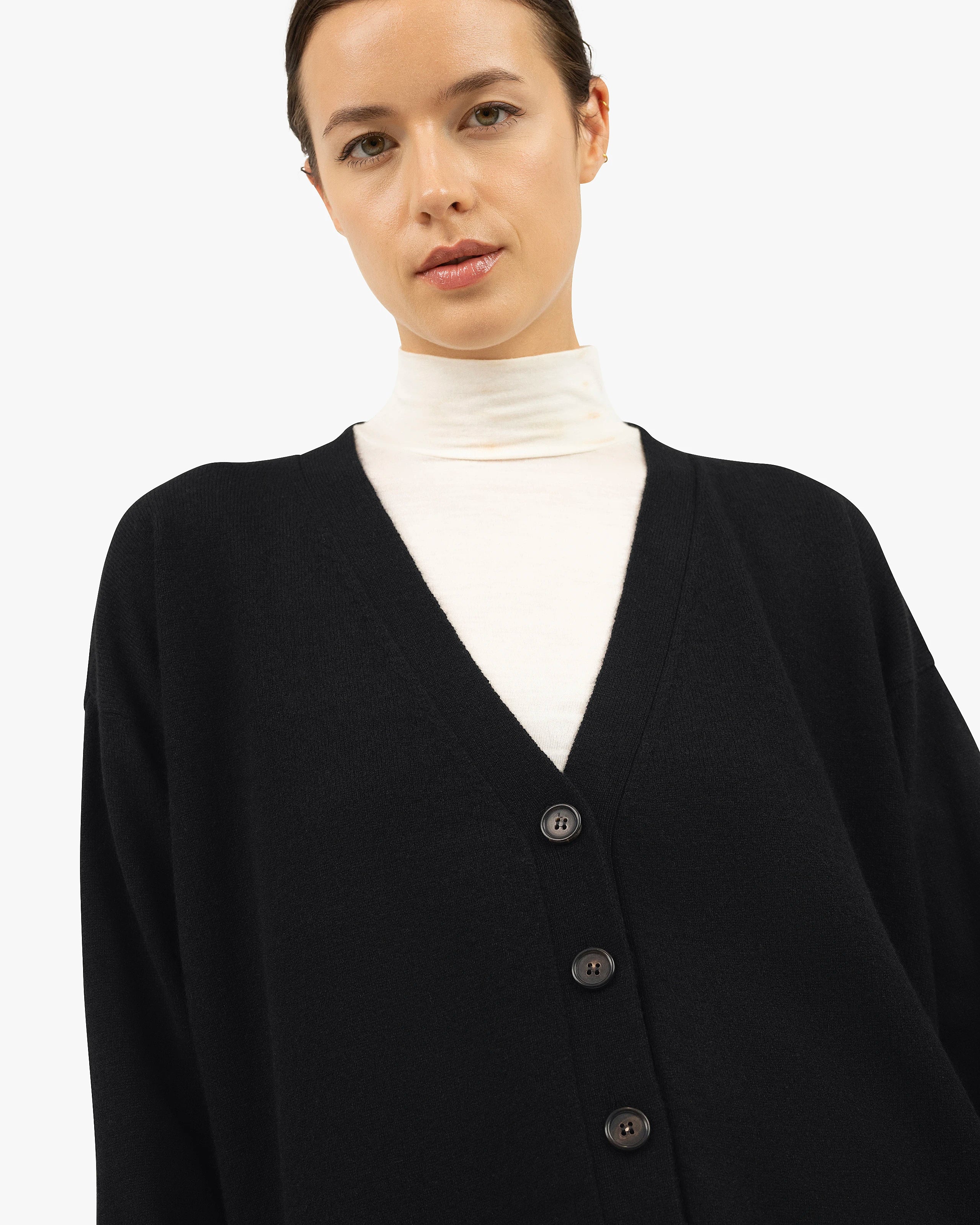 Velia Maxi Cardigan - Black Cashmere