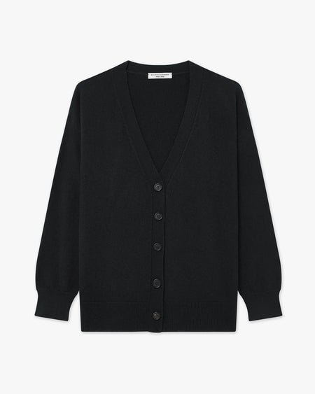 Velia Maxi Cardigan - Black Cashmere