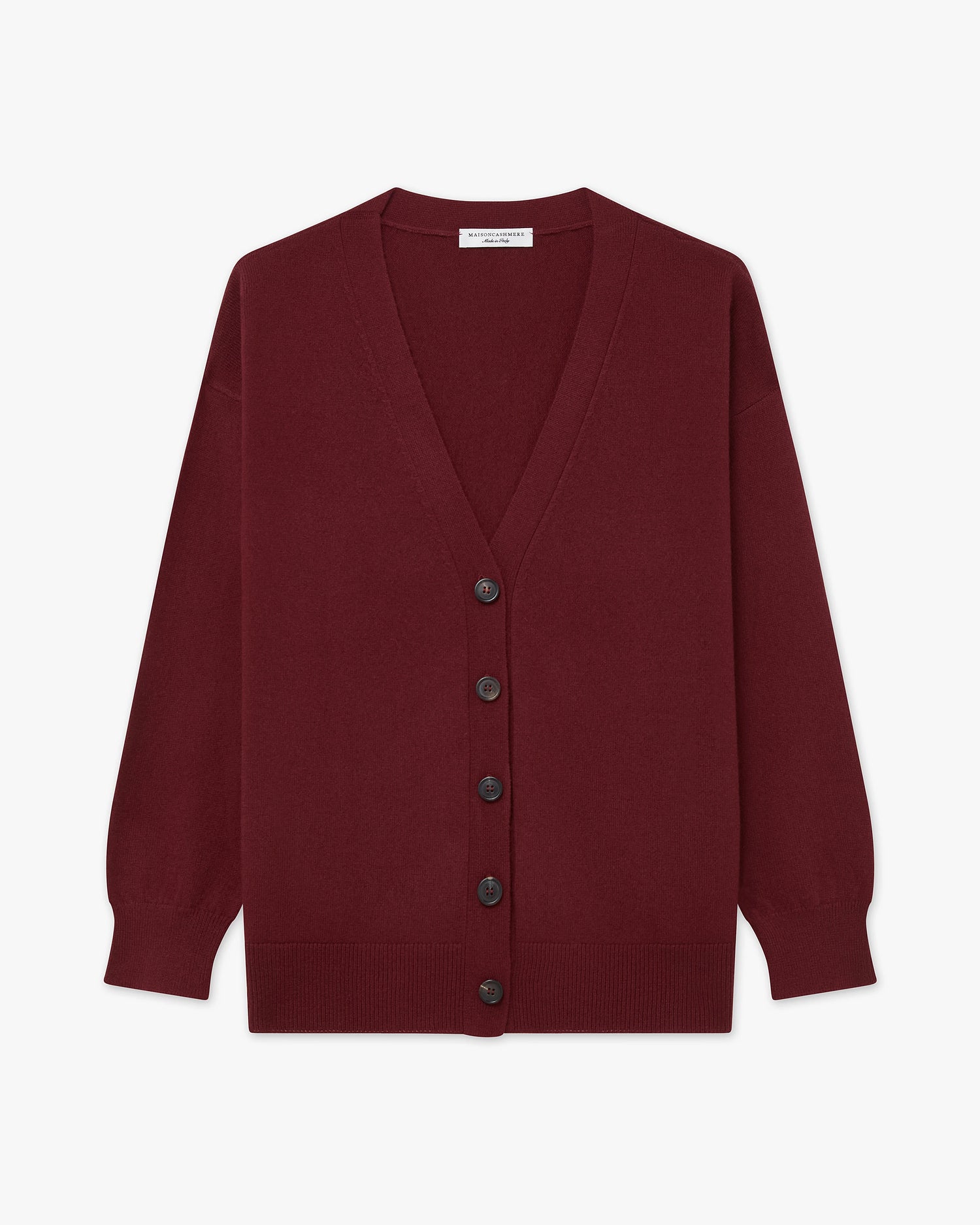 Velia Kaschmir Oversized Cardigan Damen Bordeaux MaisonCashmere