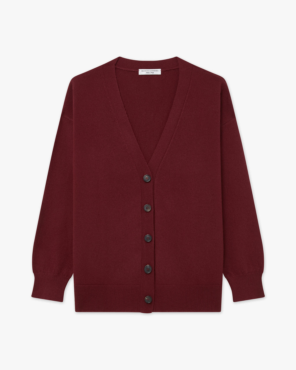 Velia Maxi Cardigan - Bordeaux Cashmere