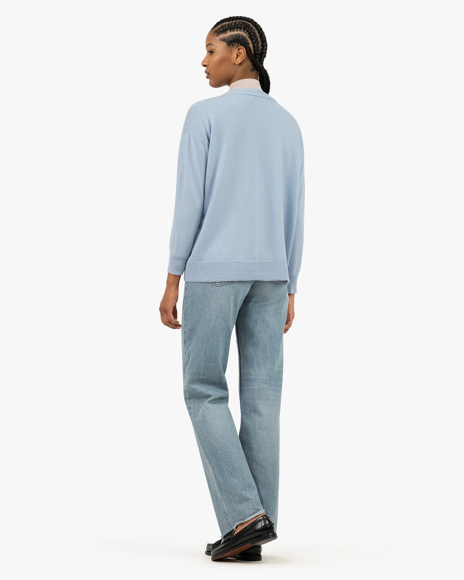 Velia Maxi Cardigan - Light Blue Cashmere