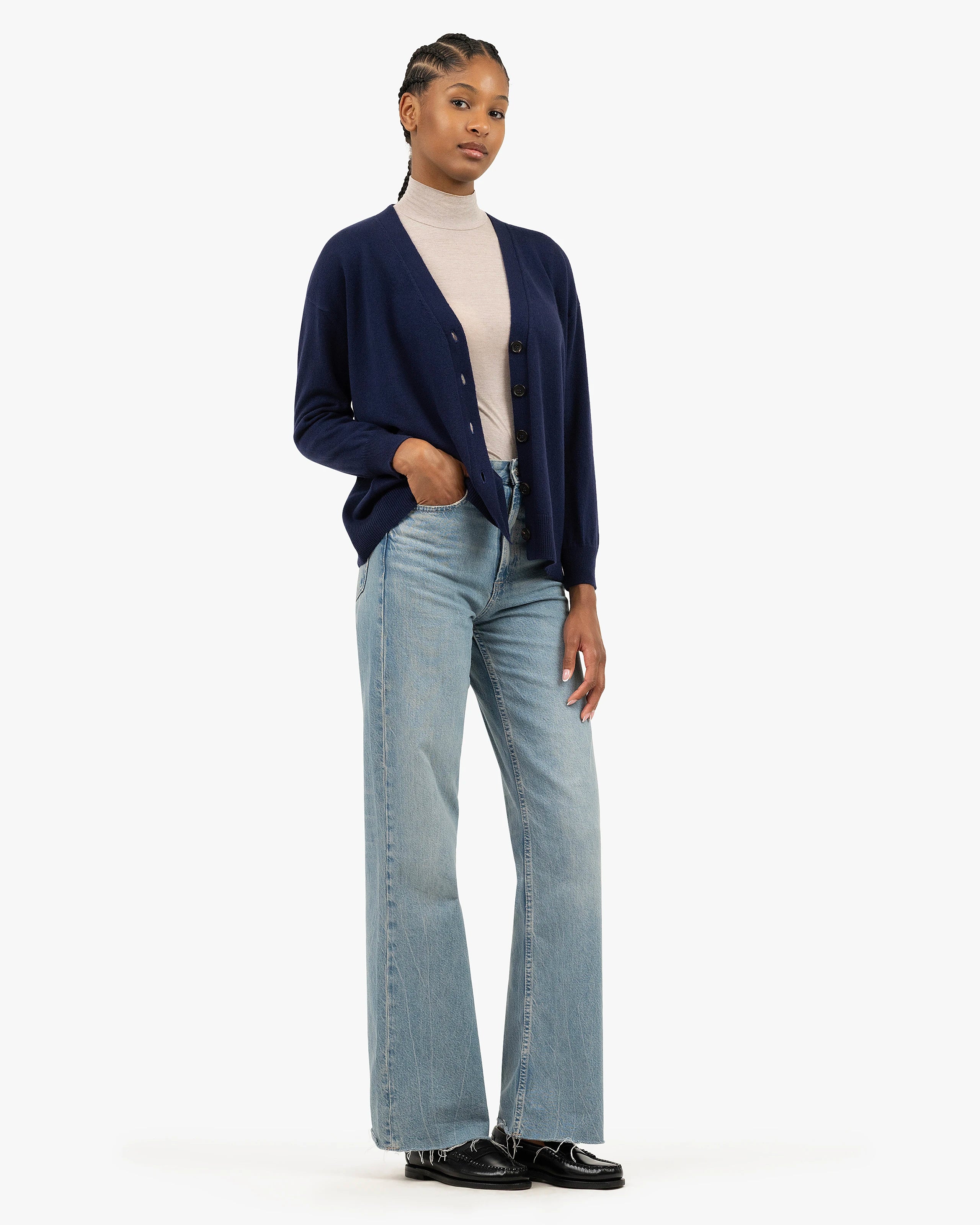 Velia Maxi Cardigan - Blue Cashmere