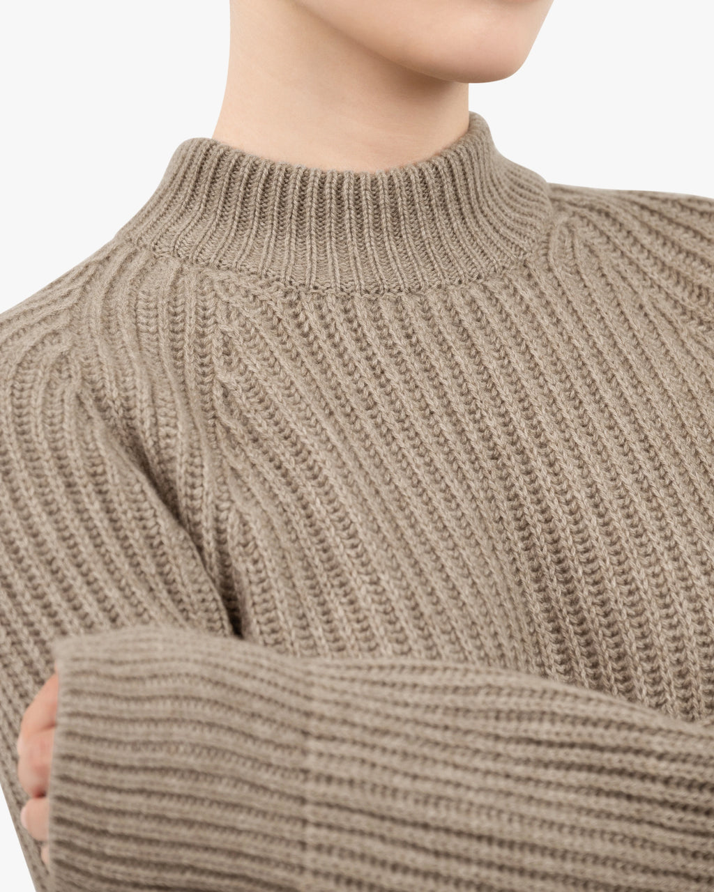 Women's Celerina Crew Neck Sweater - Taupe Cashmere