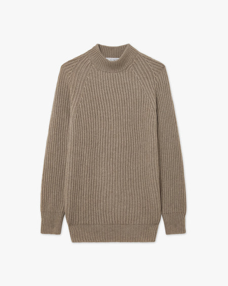 Women's Celerina Crew Neck Sweater - Taupe Cashmere