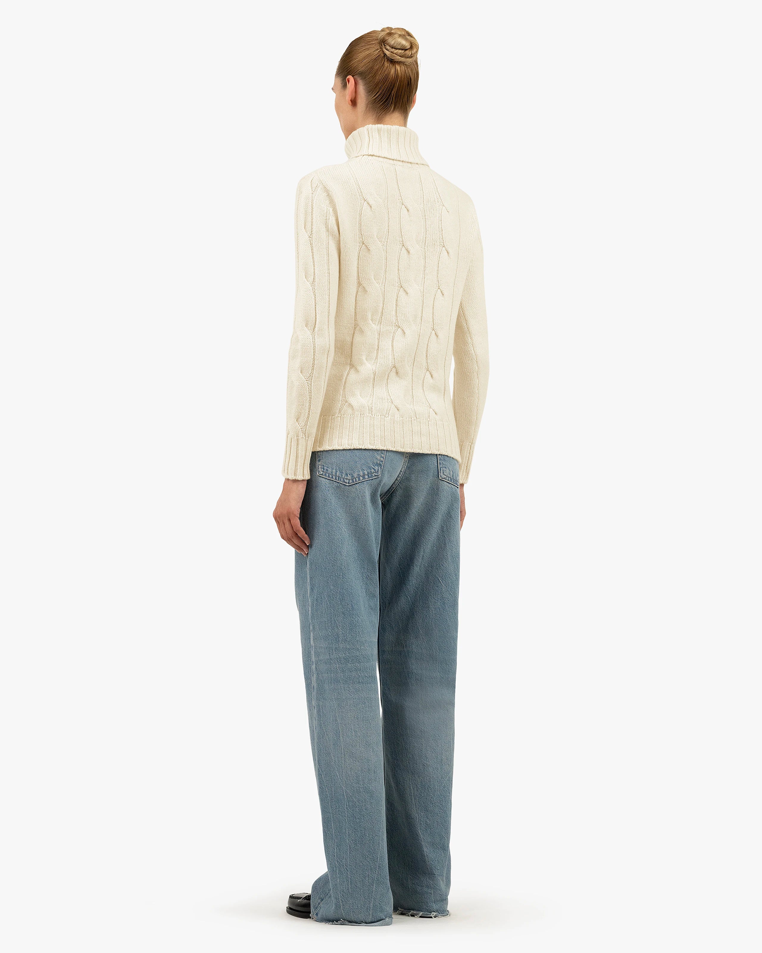 Women's Celerina Turtleneck Sweater - White Cashmere