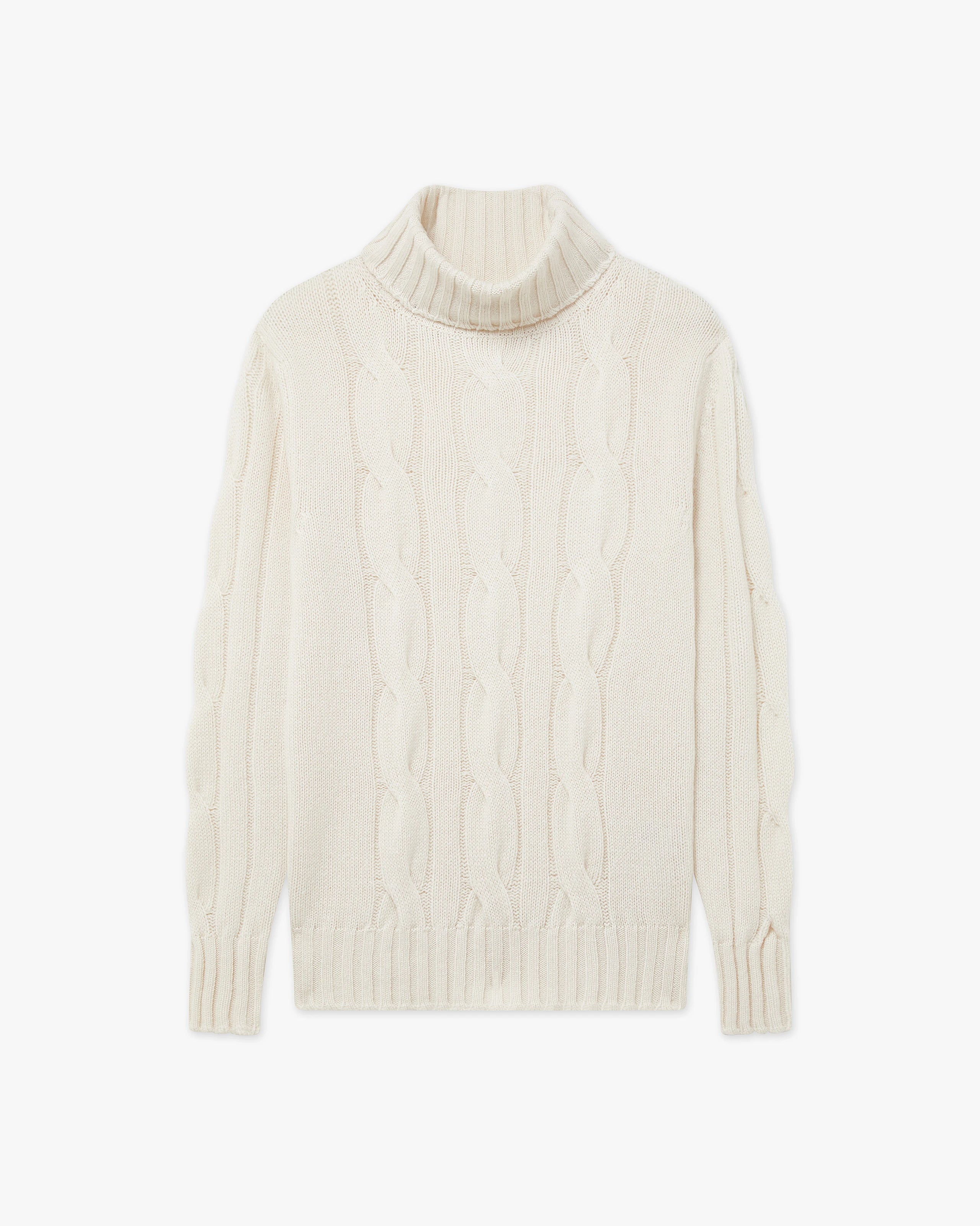 Women's Celerina Turtleneck Sweater - White Cashmere