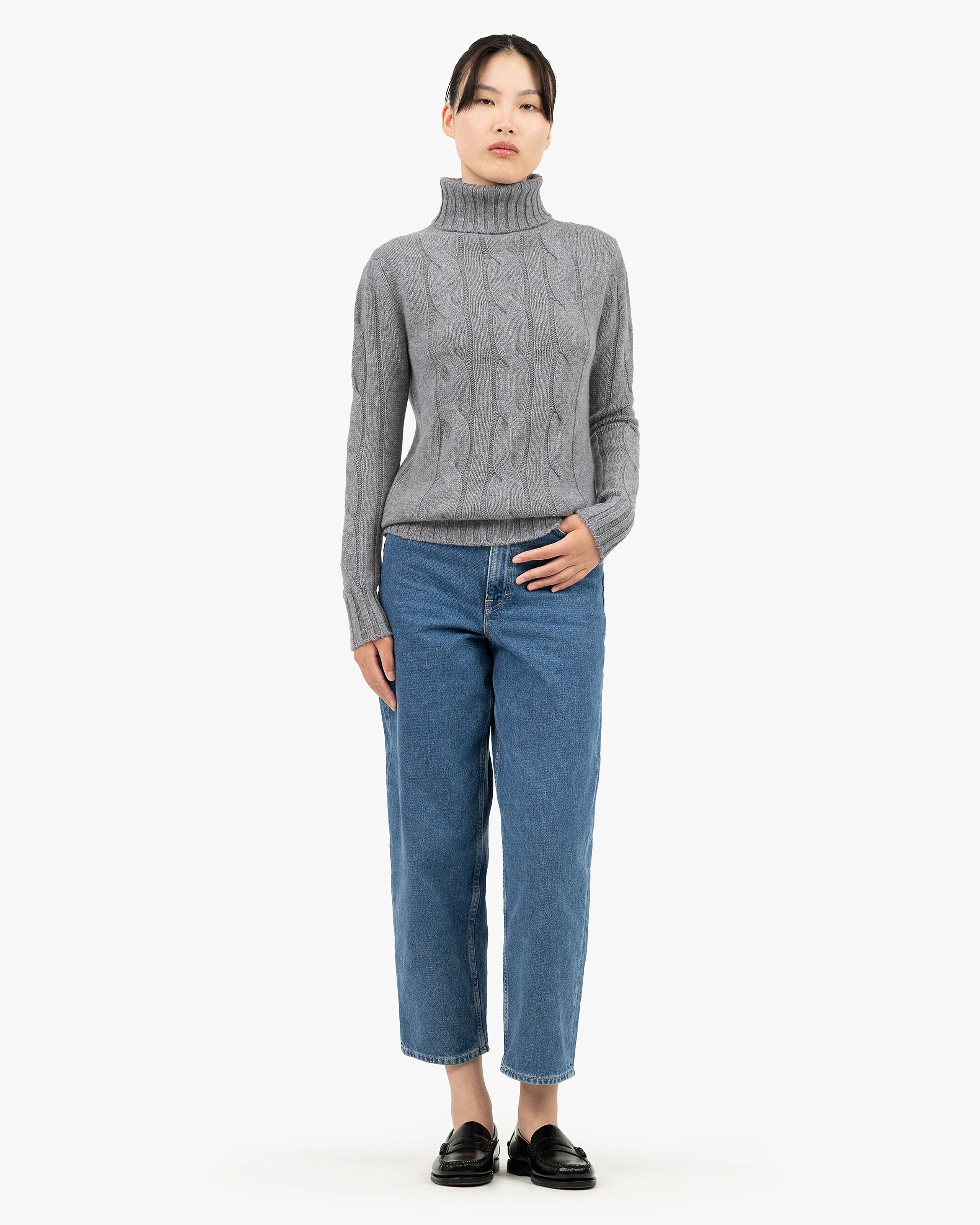 RHC Wool Cashmere Knit Pullover ウールカシミヤ Ron Herman California Fox Cashmere Double Face Knit New