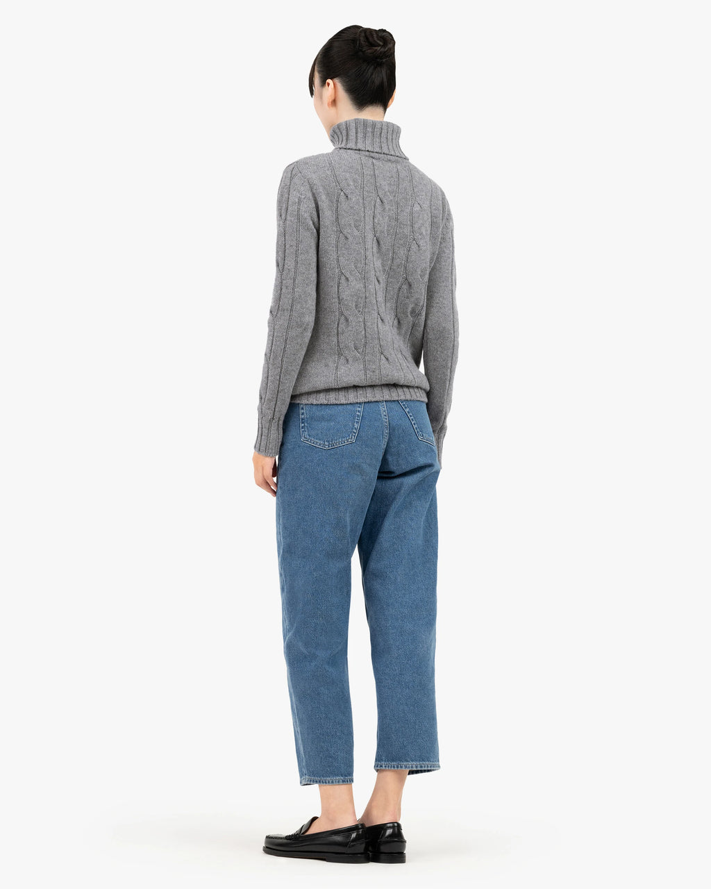 Women's Celerina Turtleneck Sweater - Medium Grey Cashmere