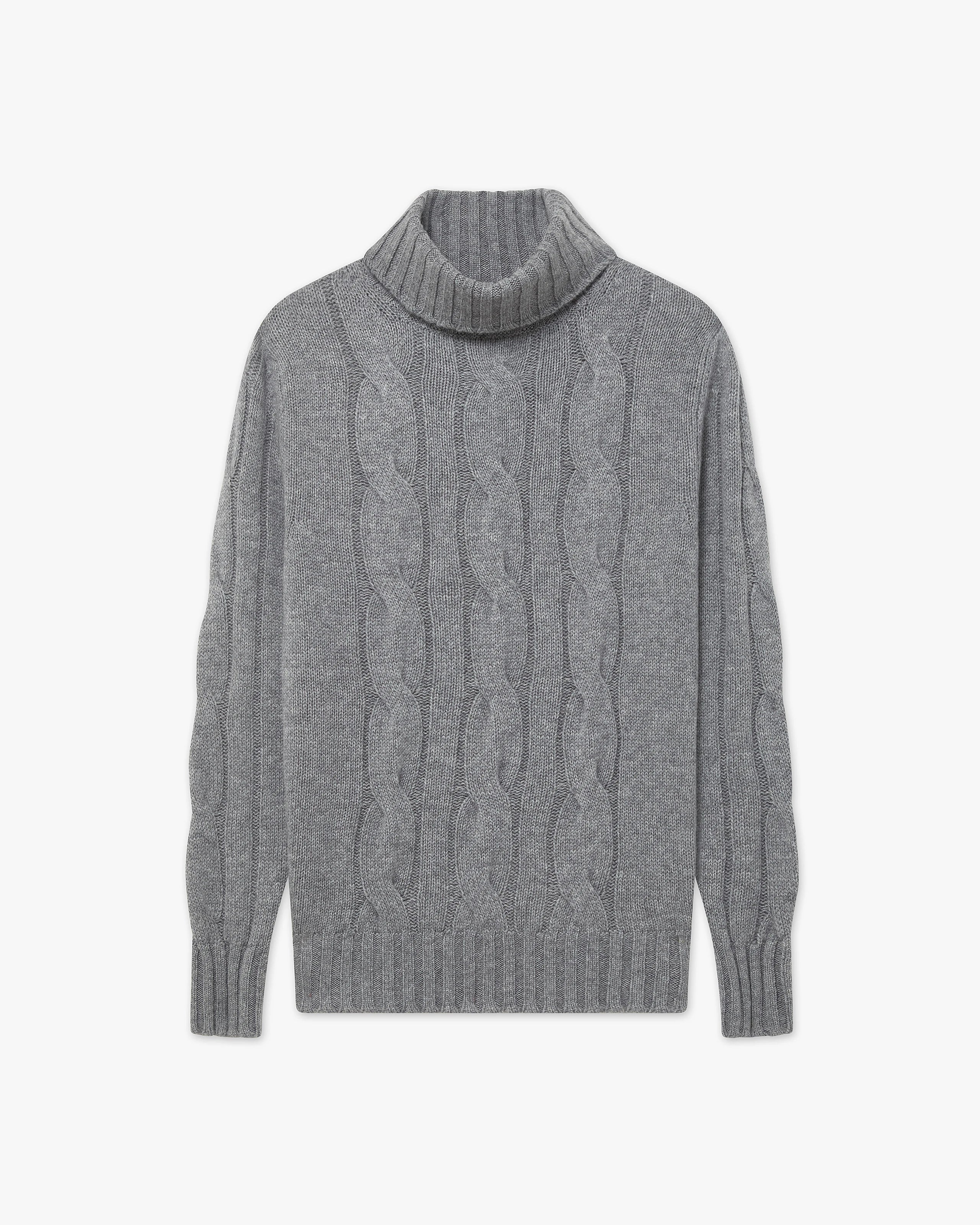 Women's Celerina Turtleneck Sweater - Medium Grey Cashmere