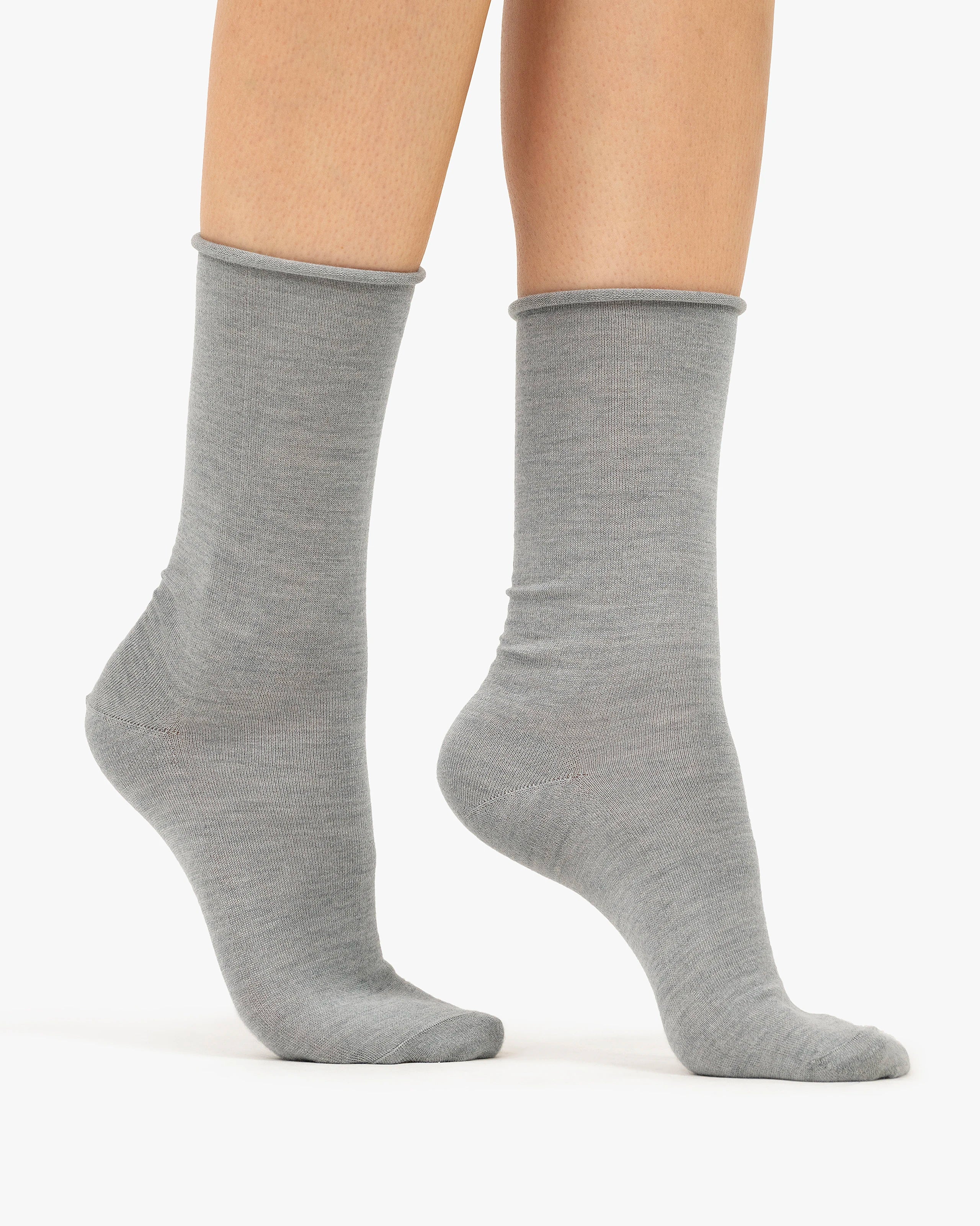 Desire Socks - Grey Cashmere / Seta