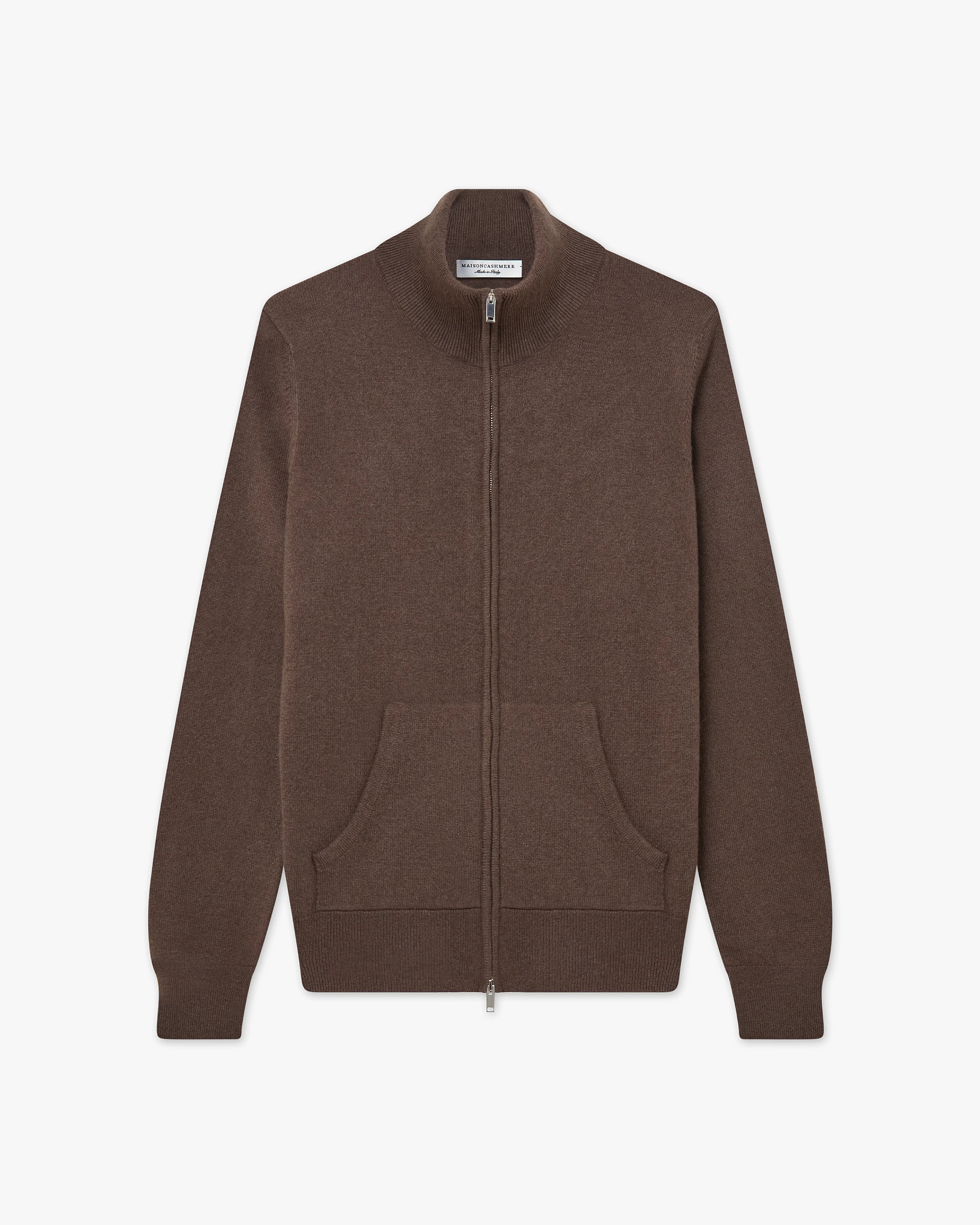 Women's Salò Zip Cardigan - Brown Cashmere