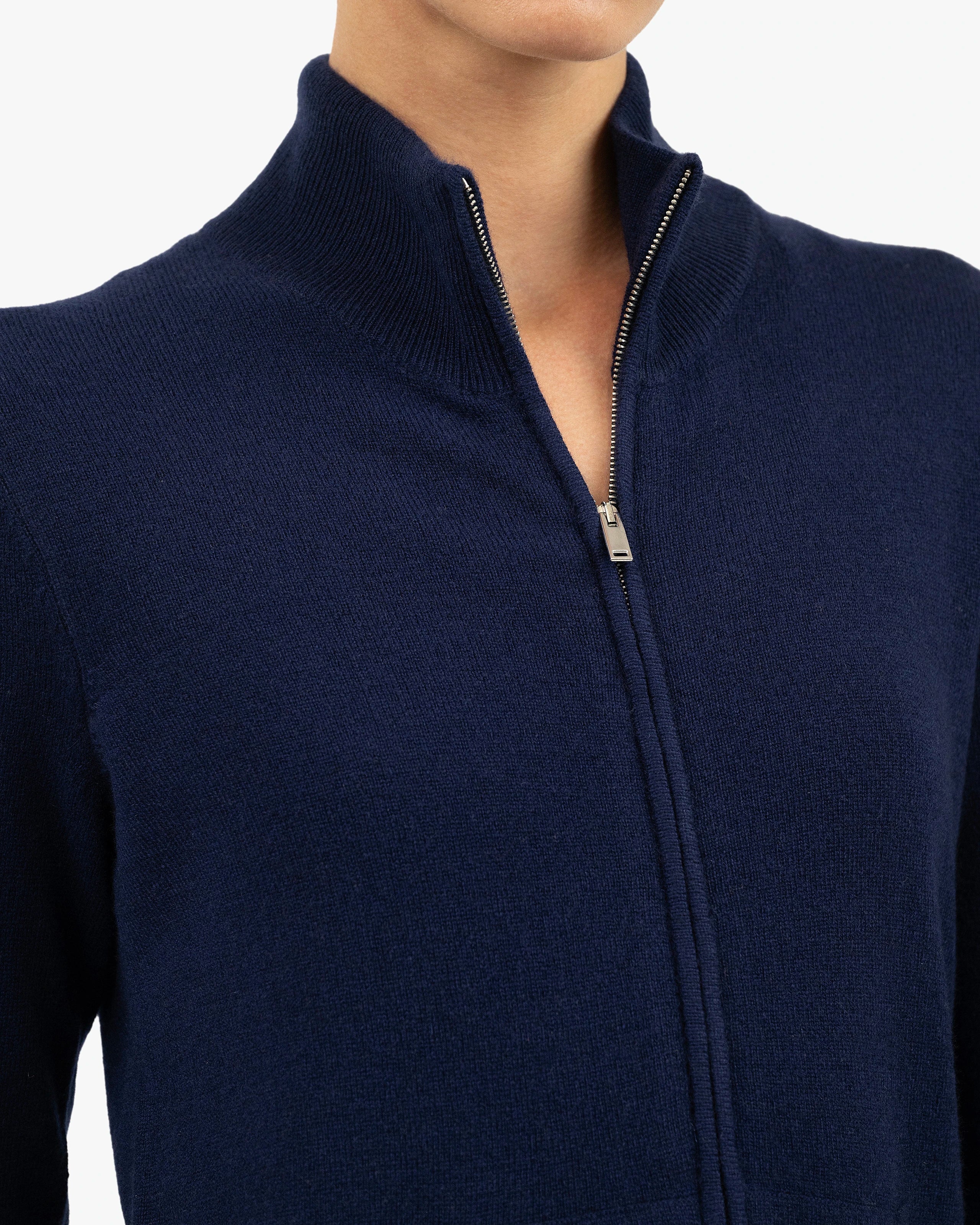 Women's Salò Zip Cardigan - Blue Cashmere