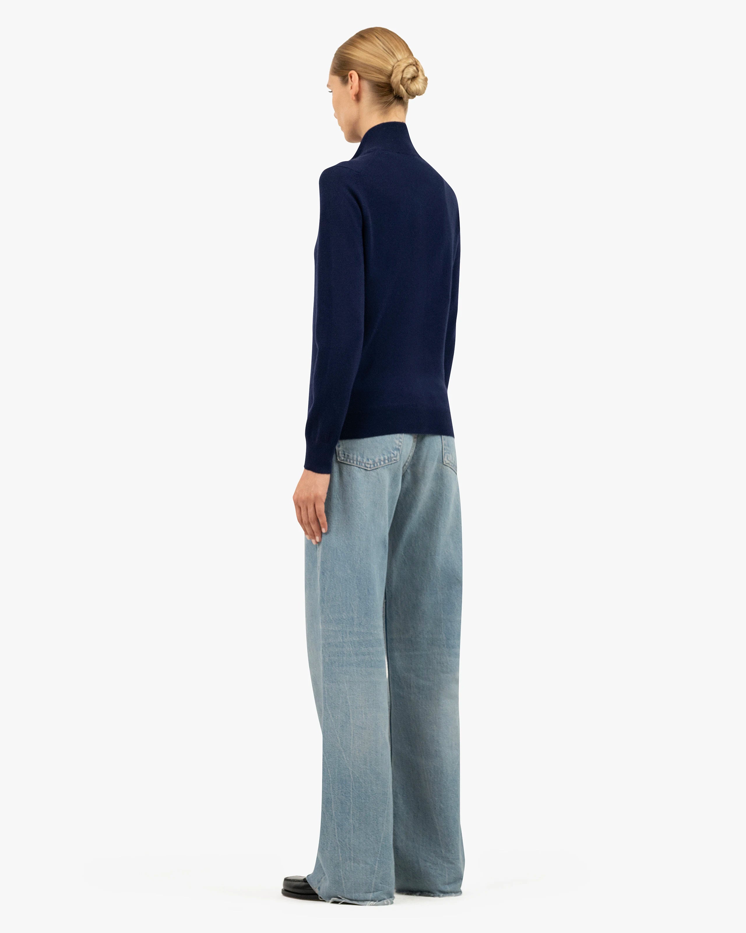 Women's Salò Zip Cardigan - Blue Cashmere