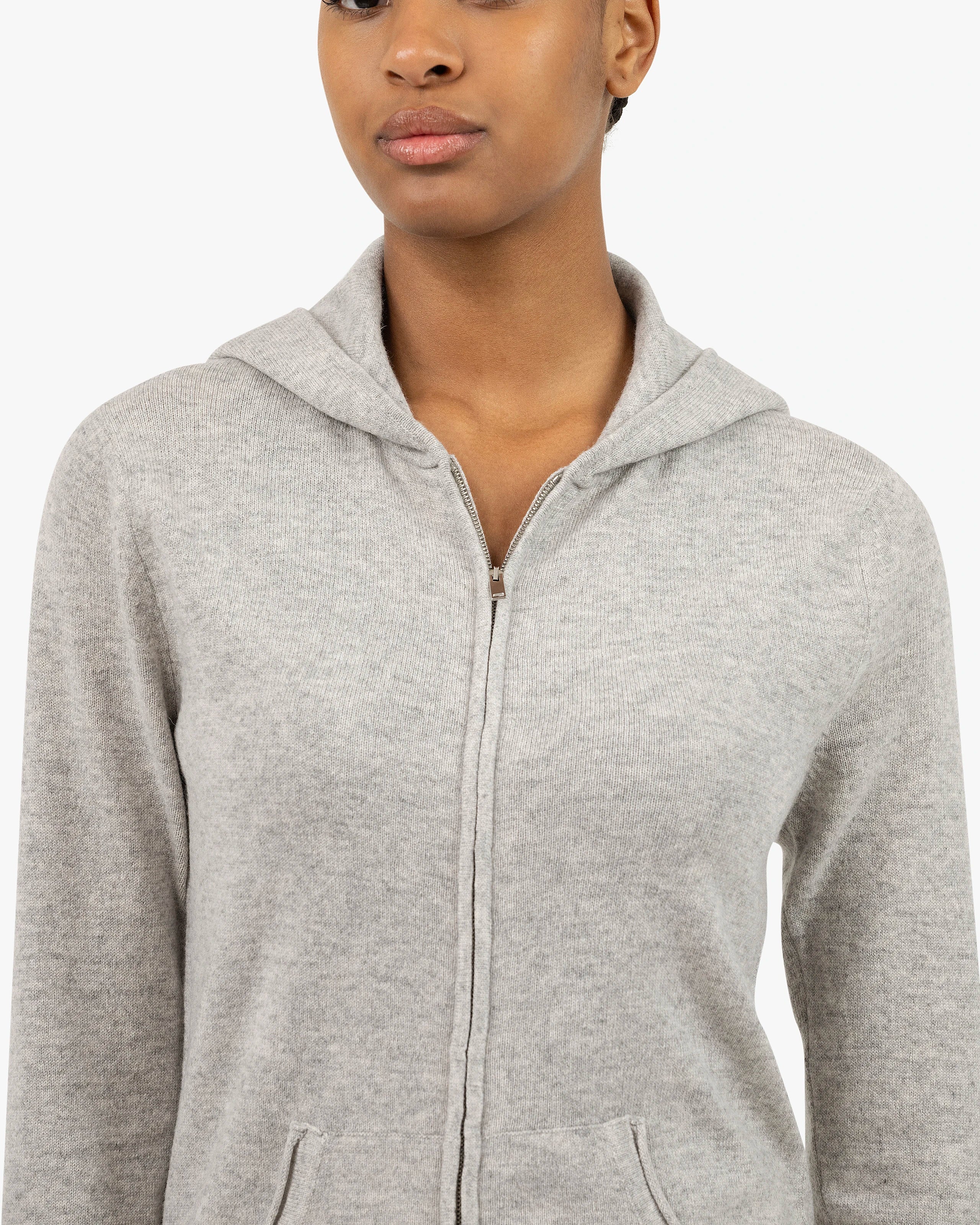 Women's Salò Zip Hoodie - Light Grey Cashmere